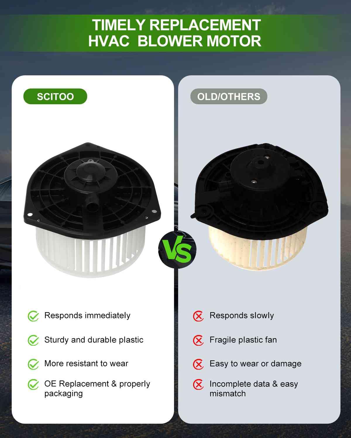 Scitoo Hvac Heater Blower Motor With Fan Cage 700243 For Acura For Rsx L4 2.0L 2002 2003 2004 2005 2006,For Honda For Civic L4 2