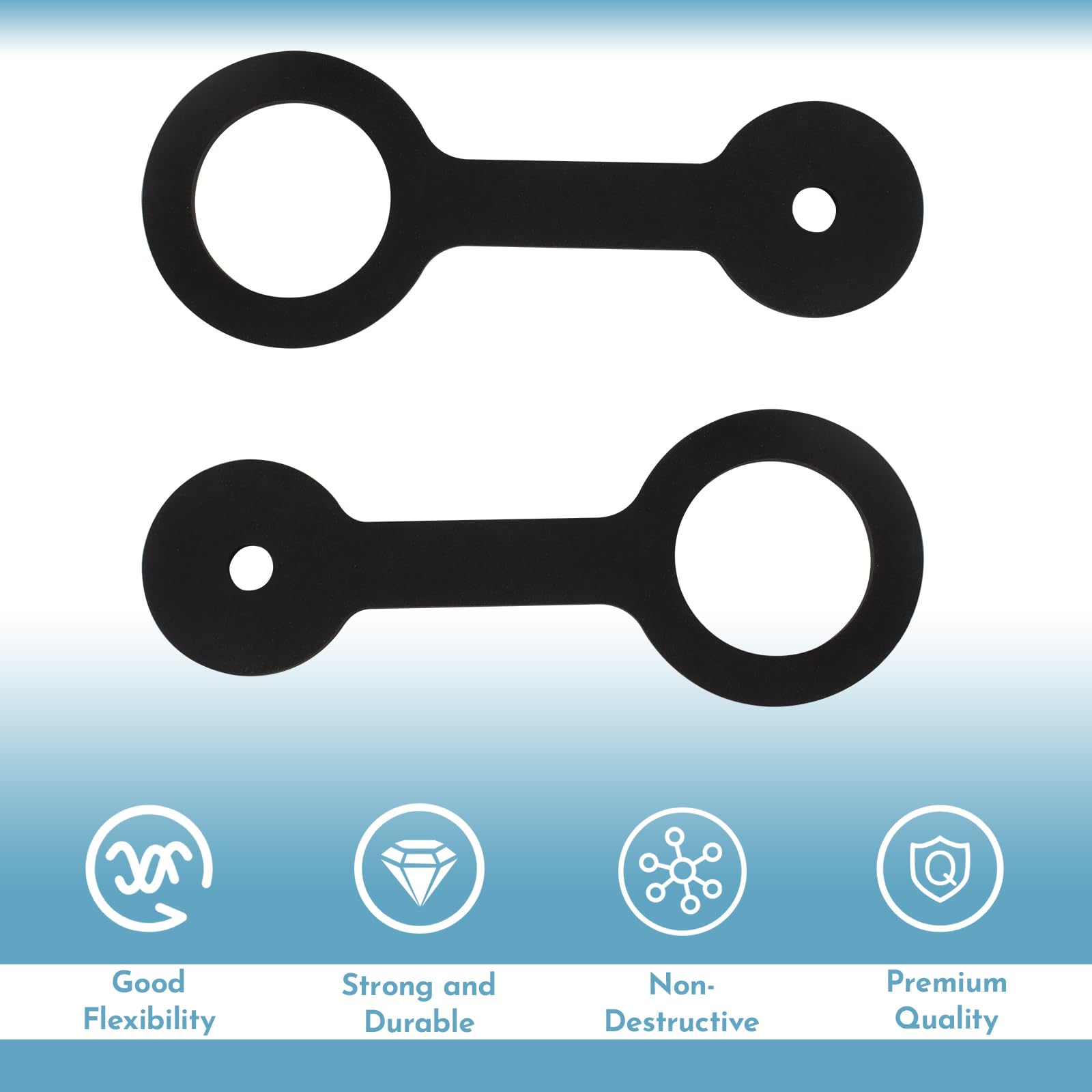 2 Pack RV Shower Door Travel Strap, Flexible Rubber Shower Door Travel Latch Secure Fit for RV Motorhome, Travel Trailer & Campe