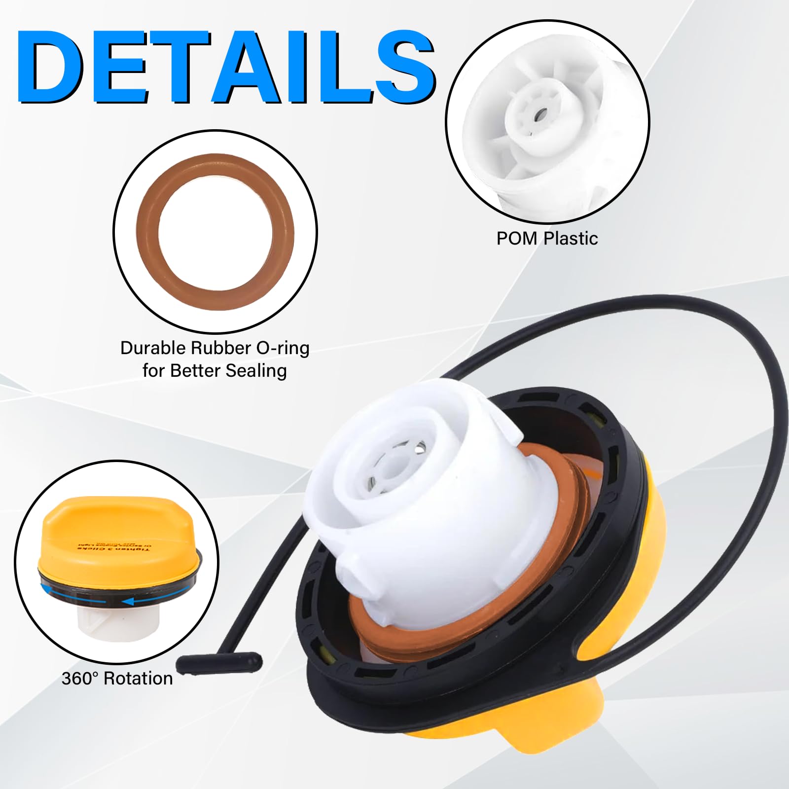 E85 Gas Cap Replasement for Chevrolet Silverado 1500, Suburban 1500 Tahoe Avalanche, 2009-2011 Cadillac Escalade ESV/EXT & 2007-