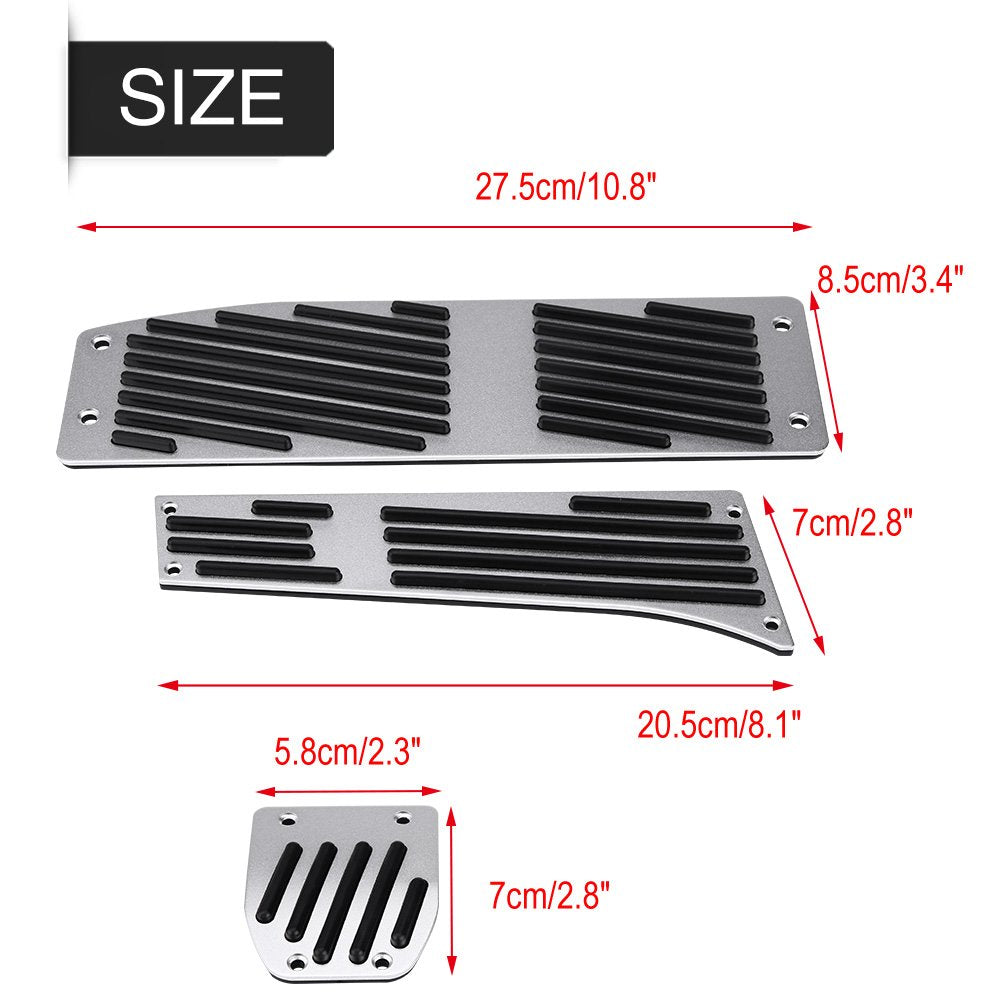 Car Foot Pedal, Brake Foot Pedal 4Pcs Car Manual Transmission Clutch Brake Foot Rest Pedal Pad For 1 3 5 7 X1 Series E30 E32