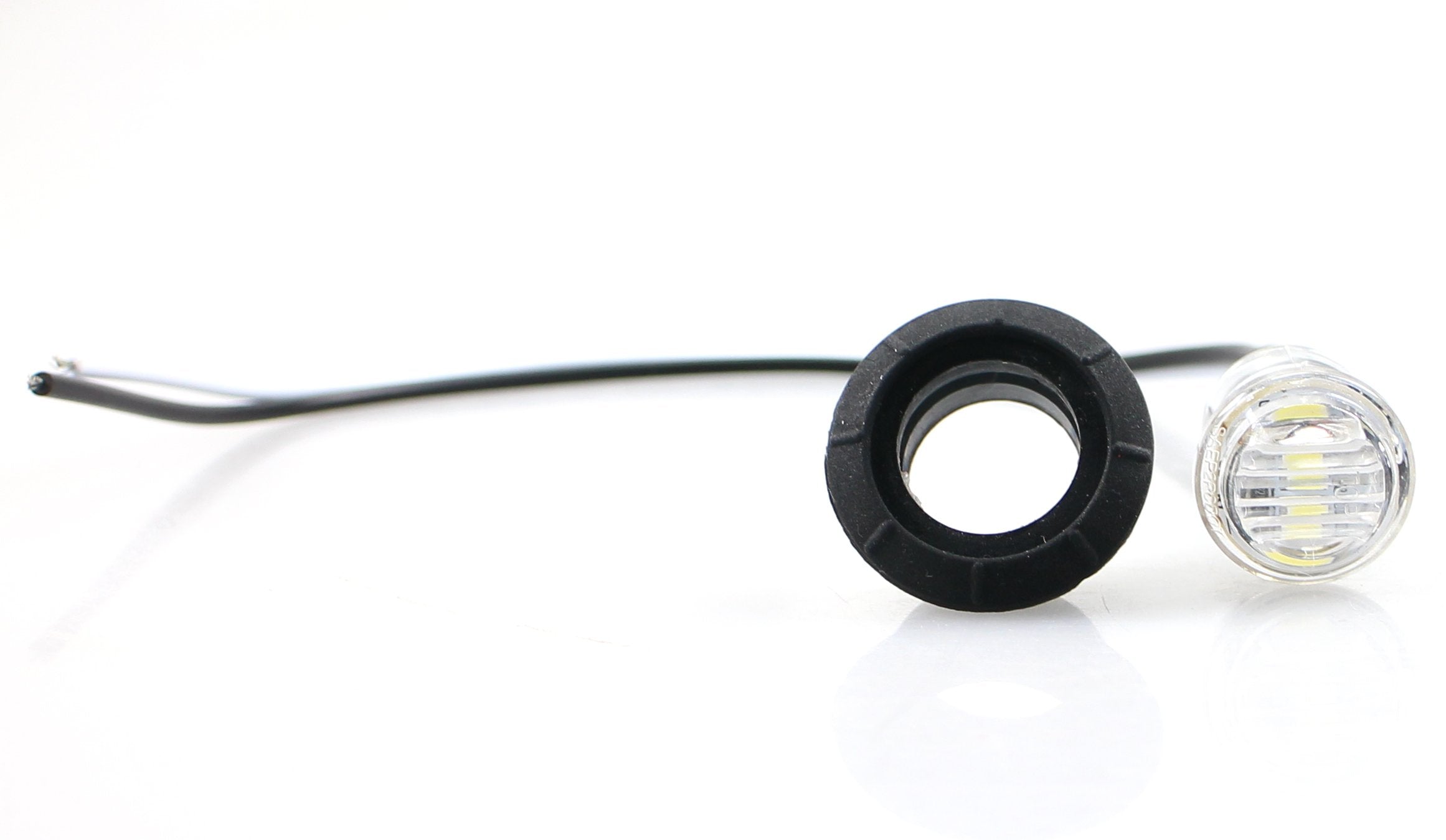 Tmh (Pack Of 20 3/4 Inch Mount Clear Lens Amber Led Clearance Bullet Marker Lights, Side Led Marker Lights For Trailer Truck Rv