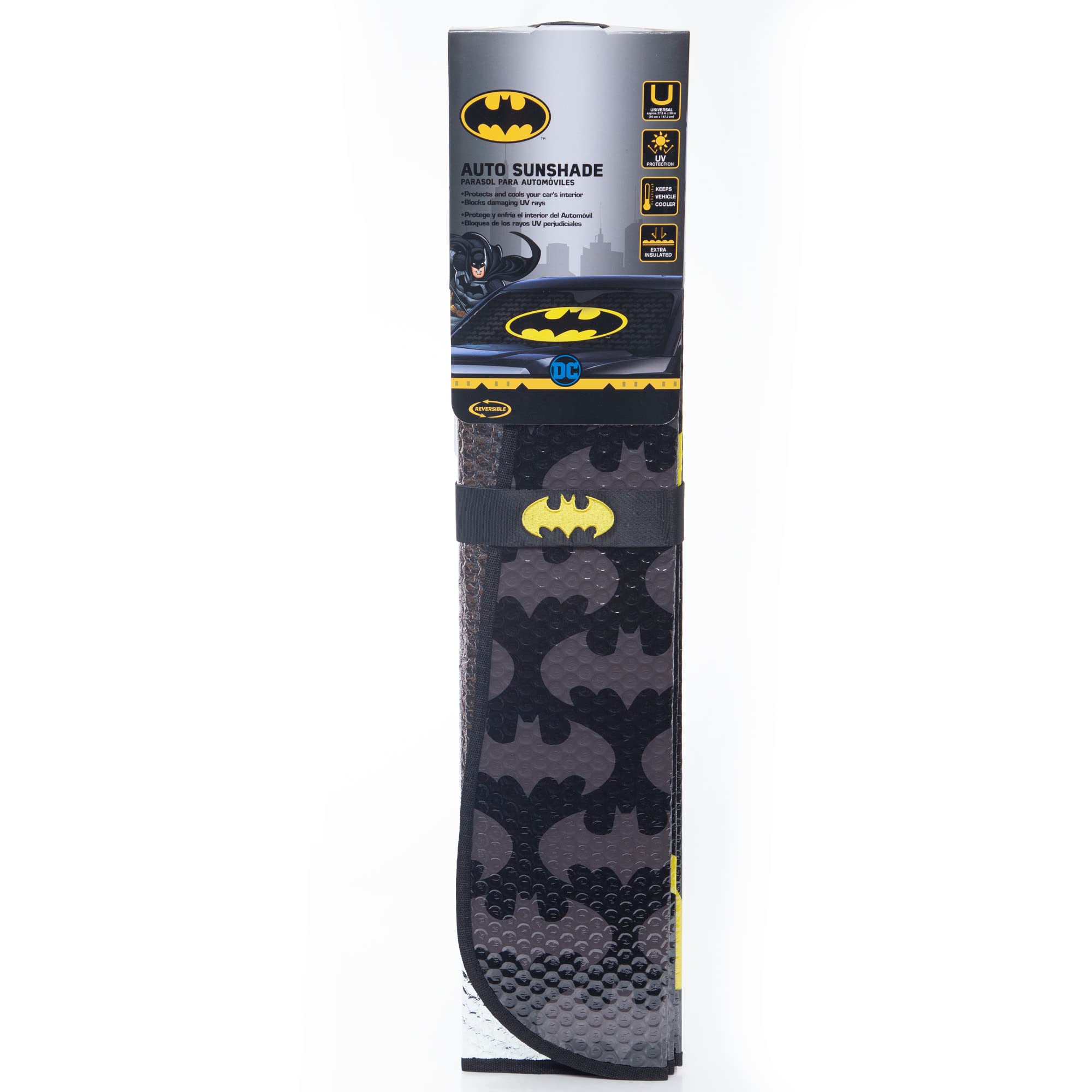 Plasticolor 003713R01 Batman Accordion Style Car Truck Suv Front Windshield Sunshade