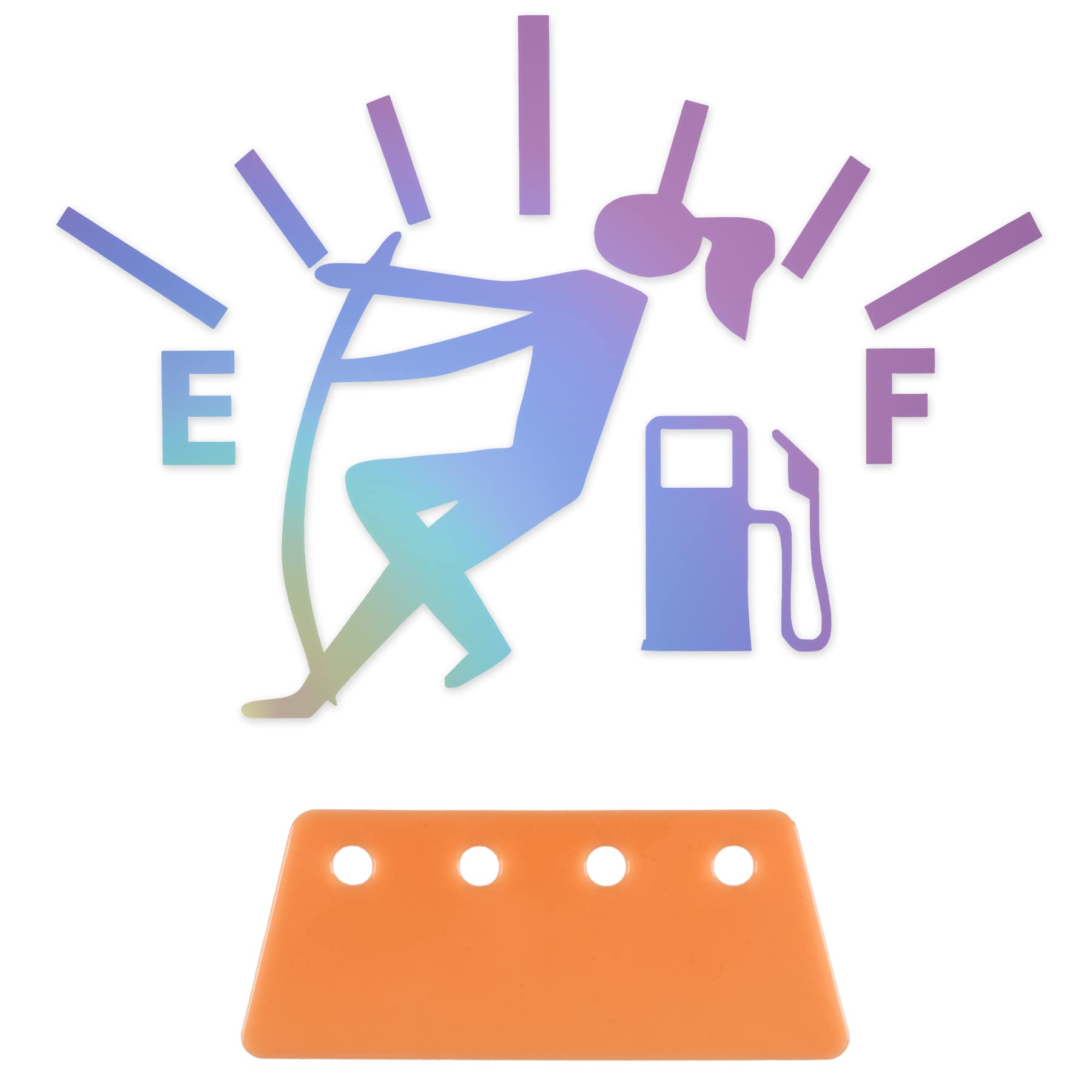 Singaro Woman Funny Car Sticker Exterior Accessories High Fuel Consumption Decal Universal Fuel Gauge Sticker For Cars, Trucks, Motorcycles (Color)