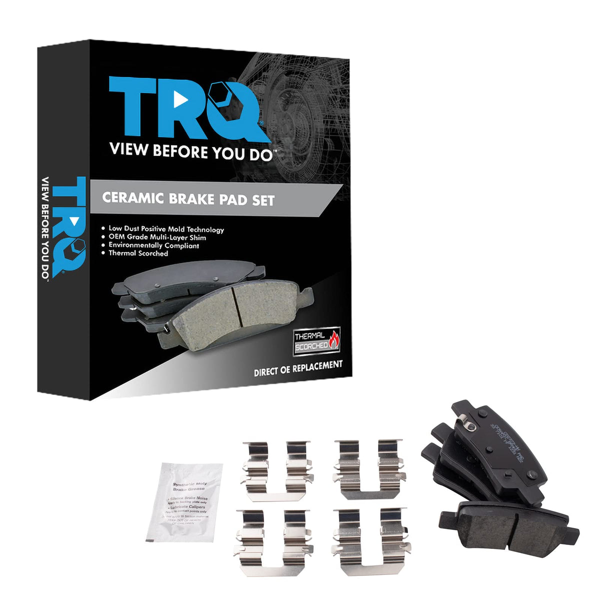 TRQ Rear Brake Pads Ceramic Compatible with 2021 Kia Seltos