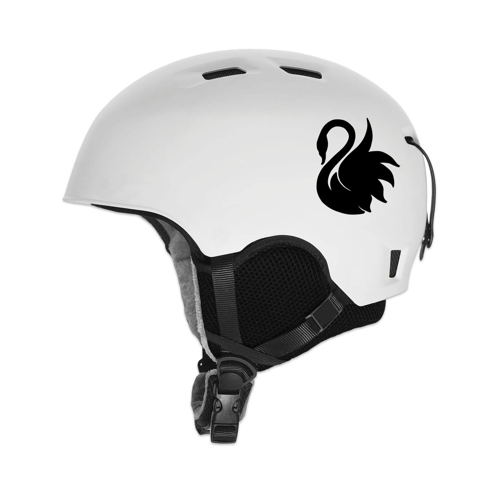 Swan Silhouette Decal Notebook Car Laptop 5.5'' (Black)