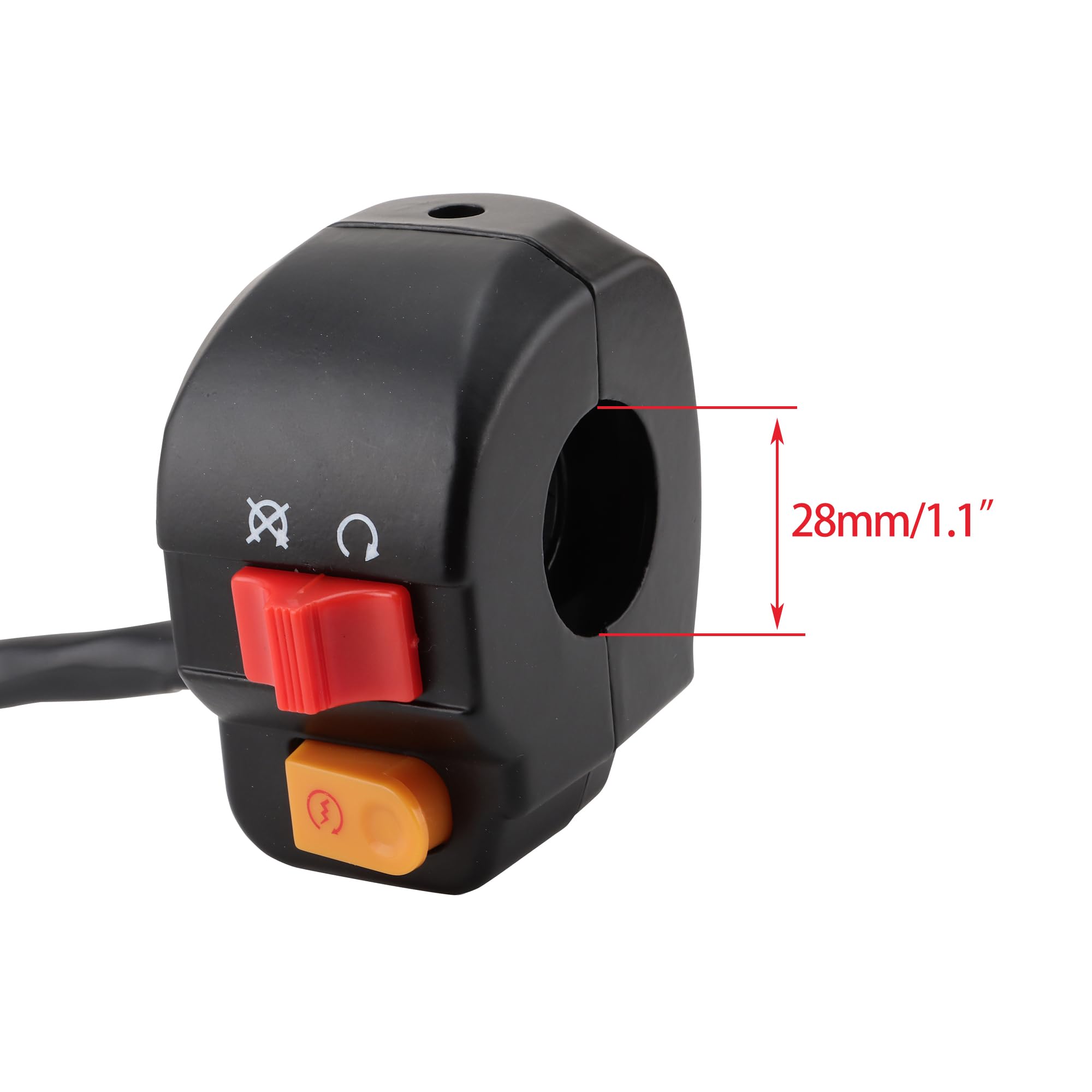 WOOSTAR 7/8'' 22mm Handlebar Right Start Switch Assembly Replacement for Taotao Speedy 50 Pony 50 VIP 50 Jet 50 Powermax 150 50c