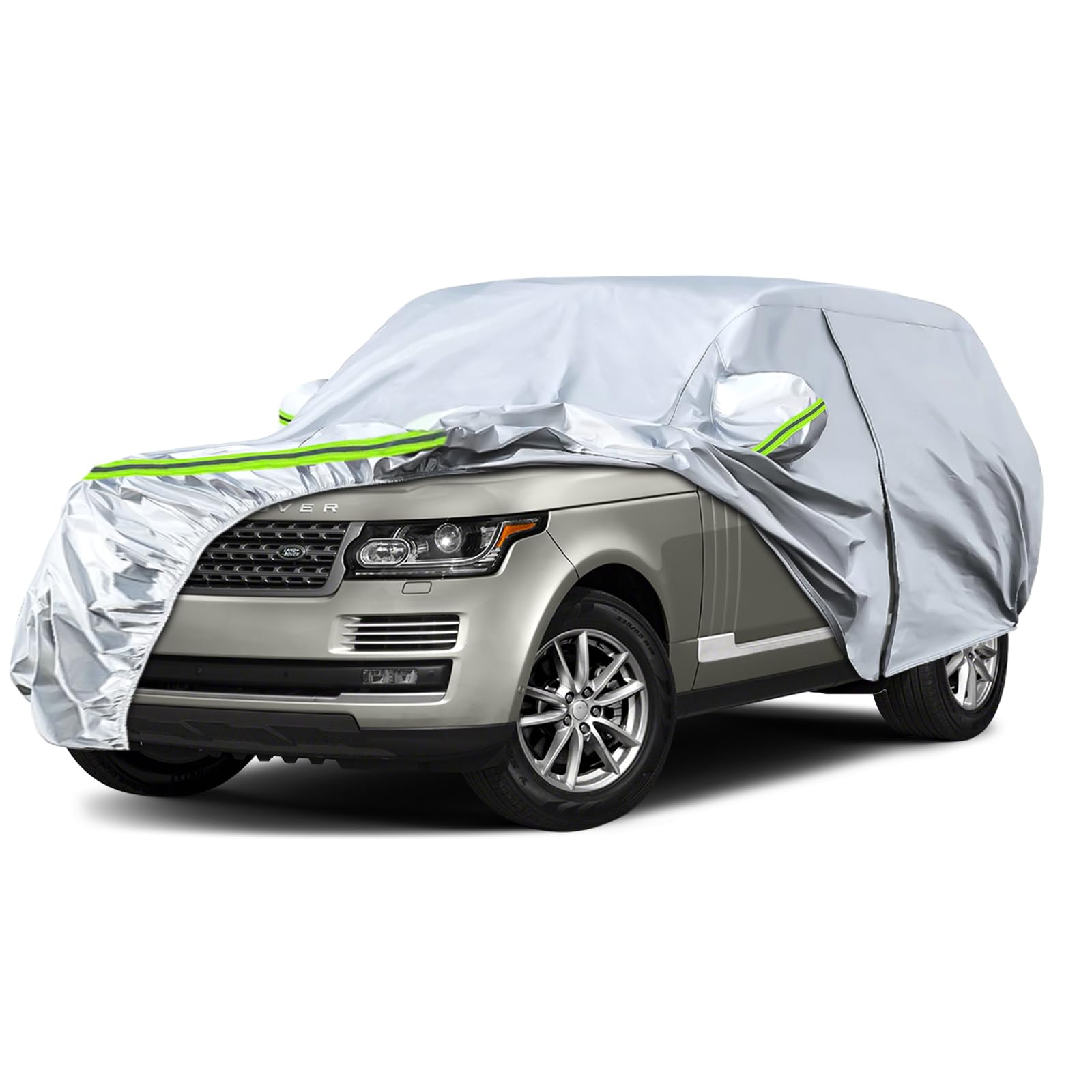Waterproof Car Covers Replace For 2014-2025 Land Rover Range Rover Lwb, 6 Layers Silver All Weather Car Cover With Zipper Door &