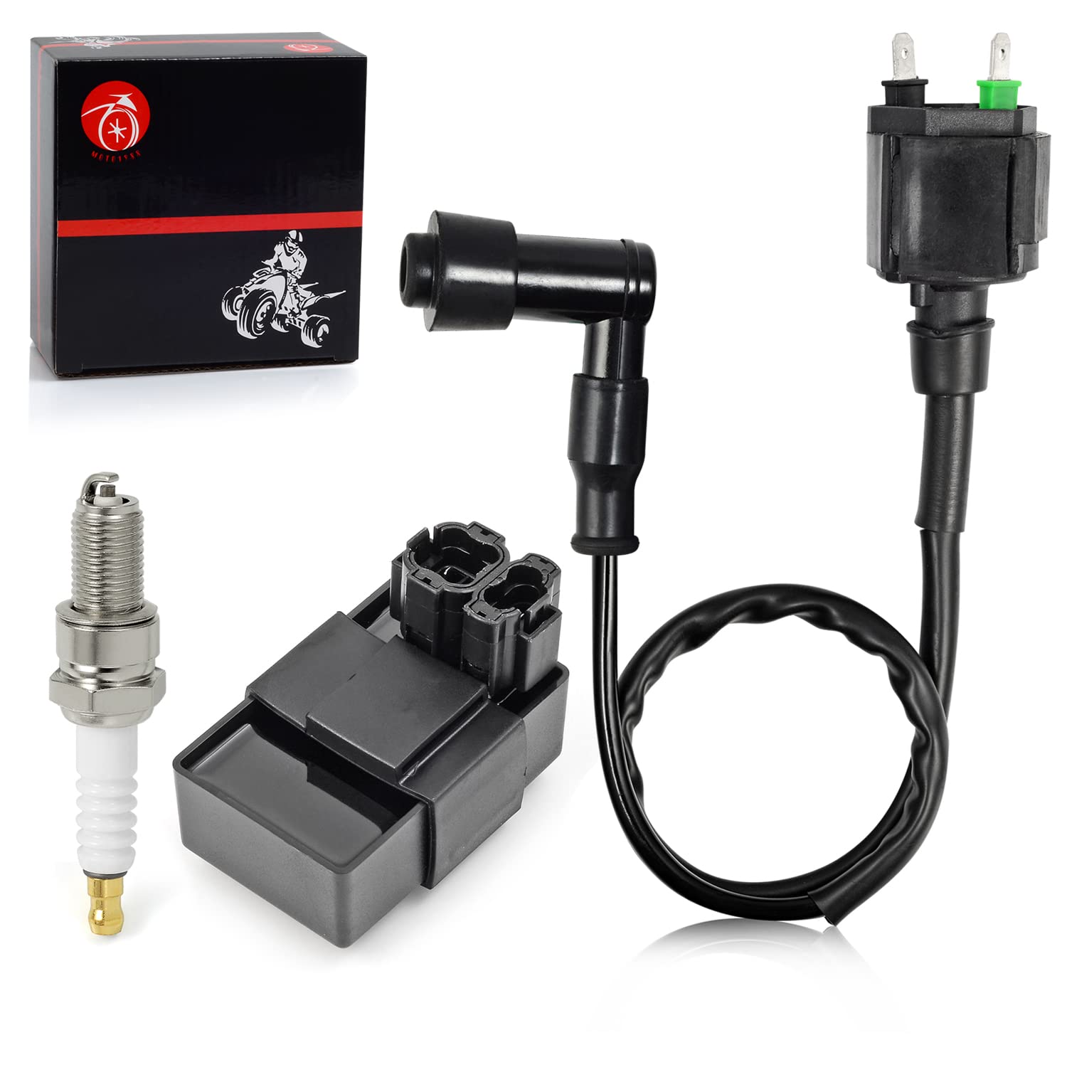 Cdi Box Igniter And Ignition Coil & Spark Plug For Honda Crf 100F Crf 80F Xr 80R Xr 100R 1992-2013 30410-Gt9-000