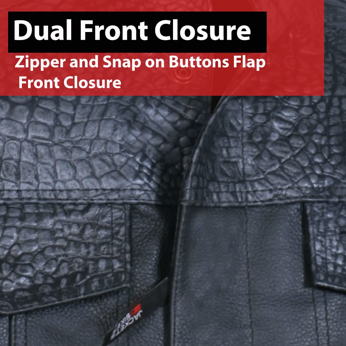 Soa Men 'S Leather Motorcycle Concealed Gun Pockets Biker Club Vest W/Armor Crocodile Black L