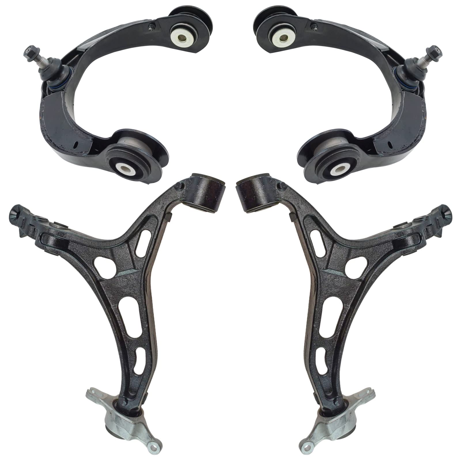 TRQ Front Upper & Lower Control Arm with Ball Joint Set Compatible with 2011-2015 Dodge Durango Jeep Grand Cherokee