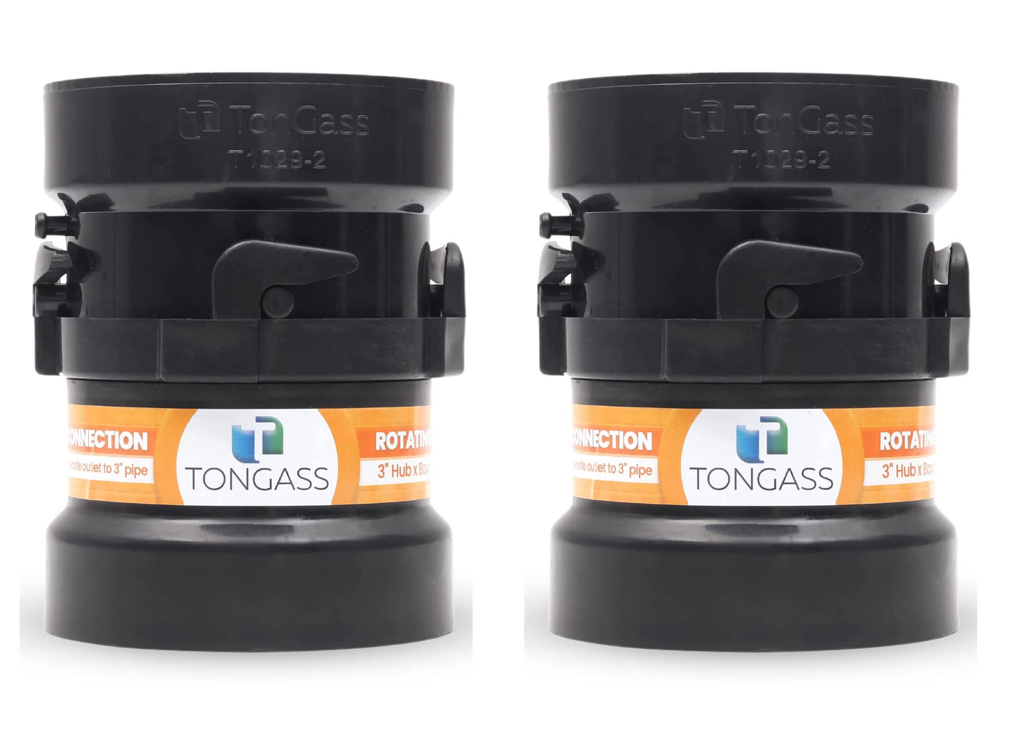 2 X Combo Pack Rv Sewer Hose Fitting Adapter - Pvc Connection & Termination Adapter - 3'' Hub X Bayonet Hooks