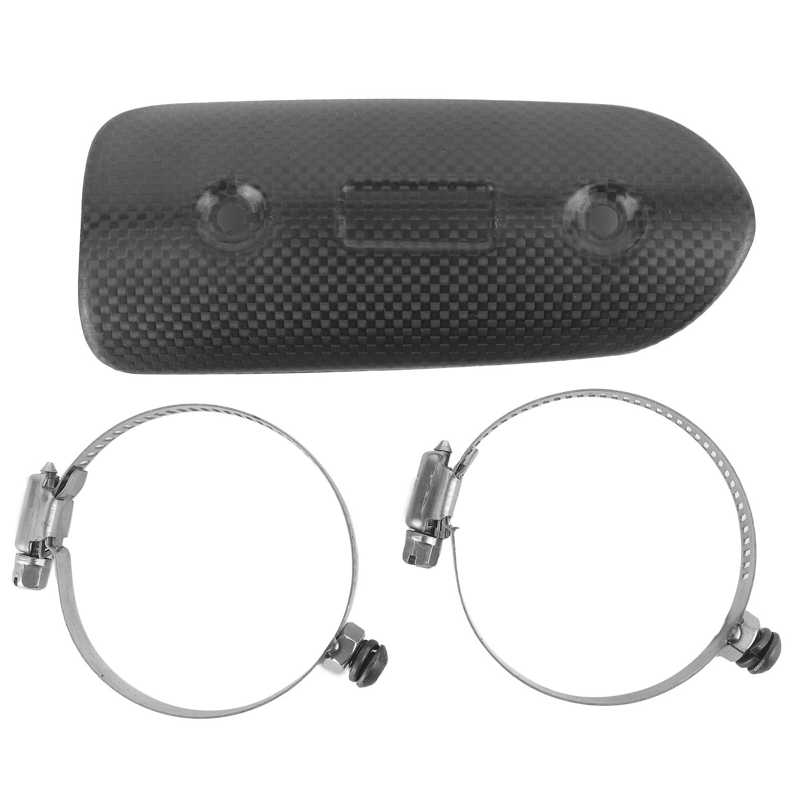 Motorcycle Pipe Heat , Universal Motorcycle 40-65Mm Carbon Fiber Mid?Pipe Heat Guard Kit With Clamps