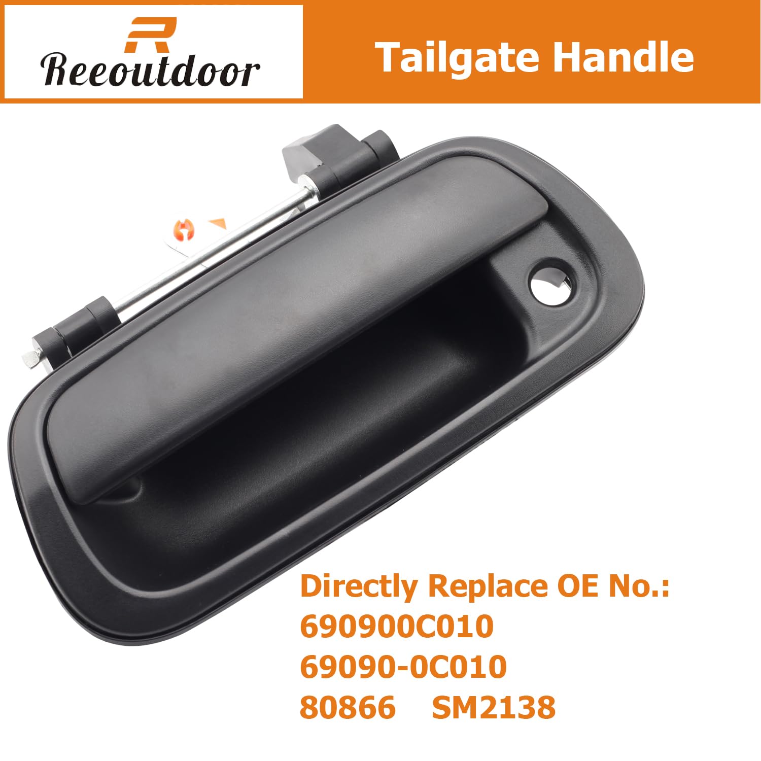 Reeoutdoor Tailgate Handle with Keyhole Compatible with 2000-2006 Tundra, Liftgate Latch Handle Replaces# 69090-0C010,690900C010