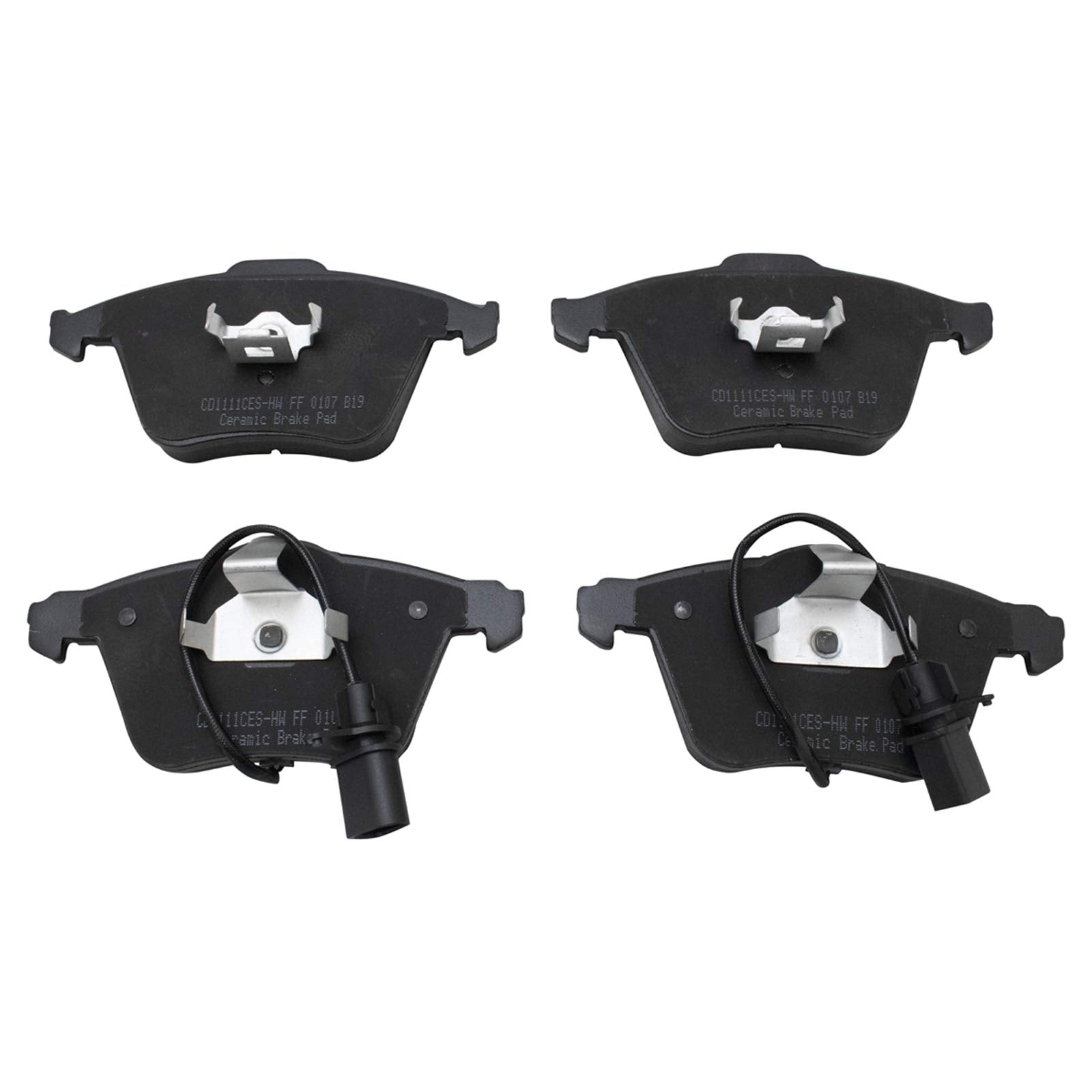 Trq Front Brake Pads Ceramic Compatible With 2005-2009 Audi A4 A4 Quattro 2007-2011 A6 2005-2011 A6 Quattro 2004-2006 S4 2009 Tt