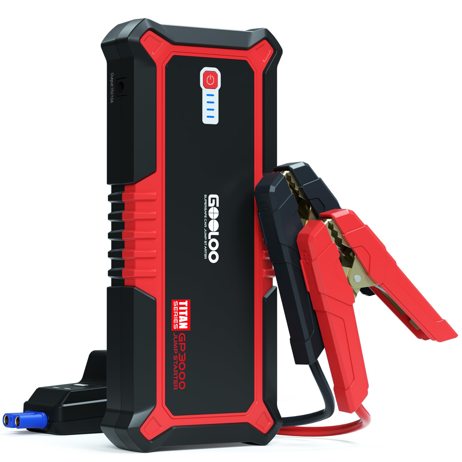 Gooloo Upgraded Gp3000 Jump Starter 3000A Peak Car Starter (Up To 9L Gas Or 7L Diesel Engine) 12V Jump Box Auto Lithium Battery