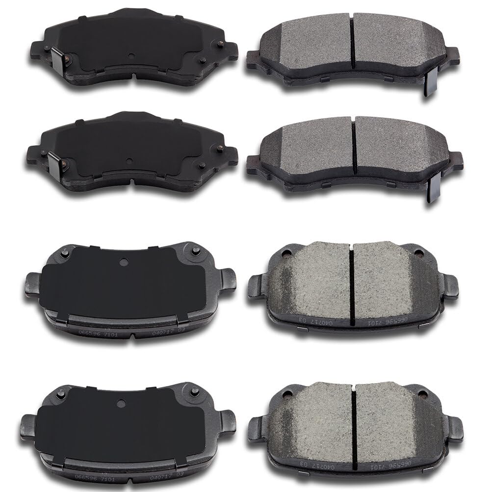 Eccpp D1327-8439 D1326-8438 Front Semi Metallic & Rear Ceramic Disc Brake Pad Set Fit For Chrysler Town & Country 2008-2012,For