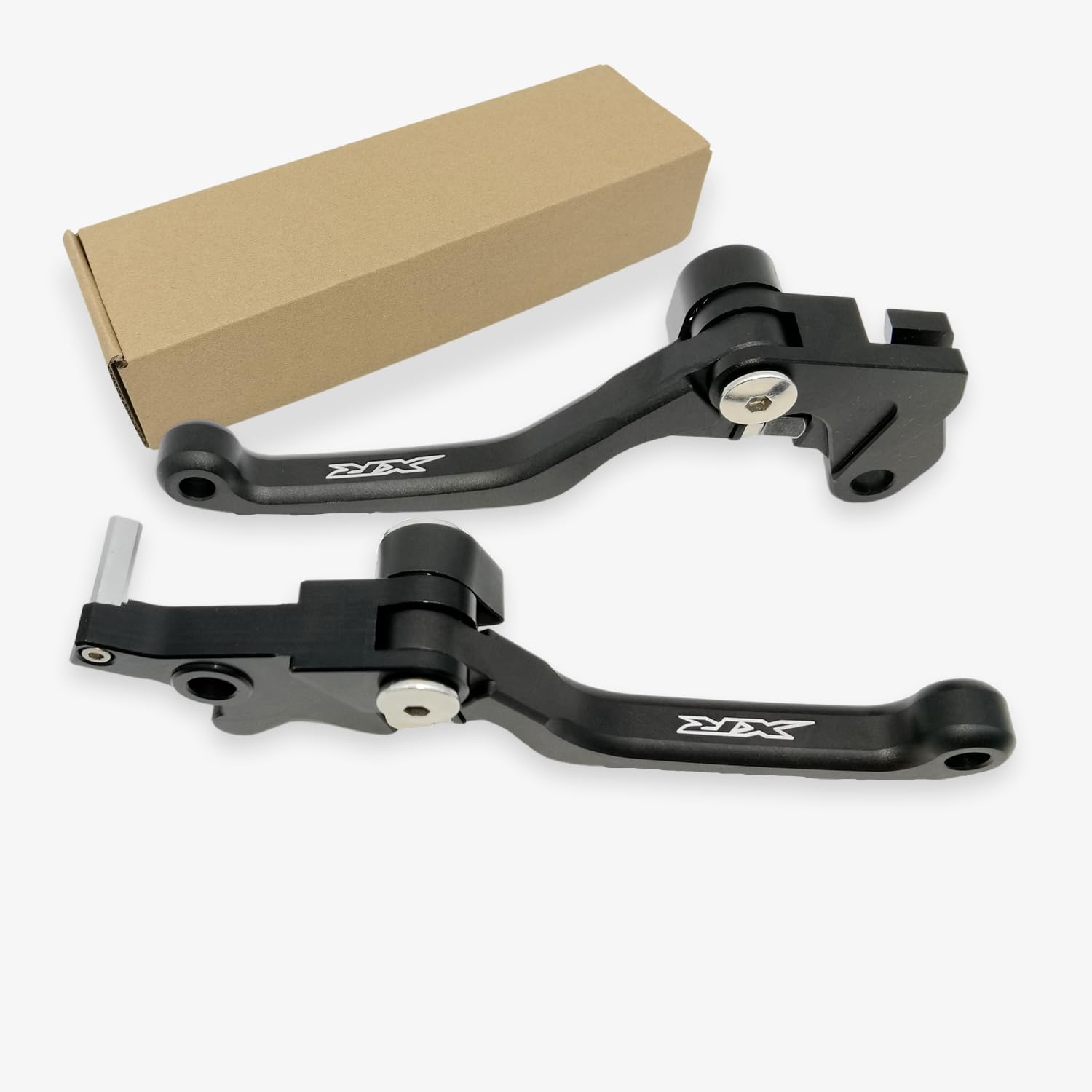 Generic Dirt Bike Brake Clutch Levers Adjustable Replacement For Honda Xr150L 2014-2024 Red Black (Black)