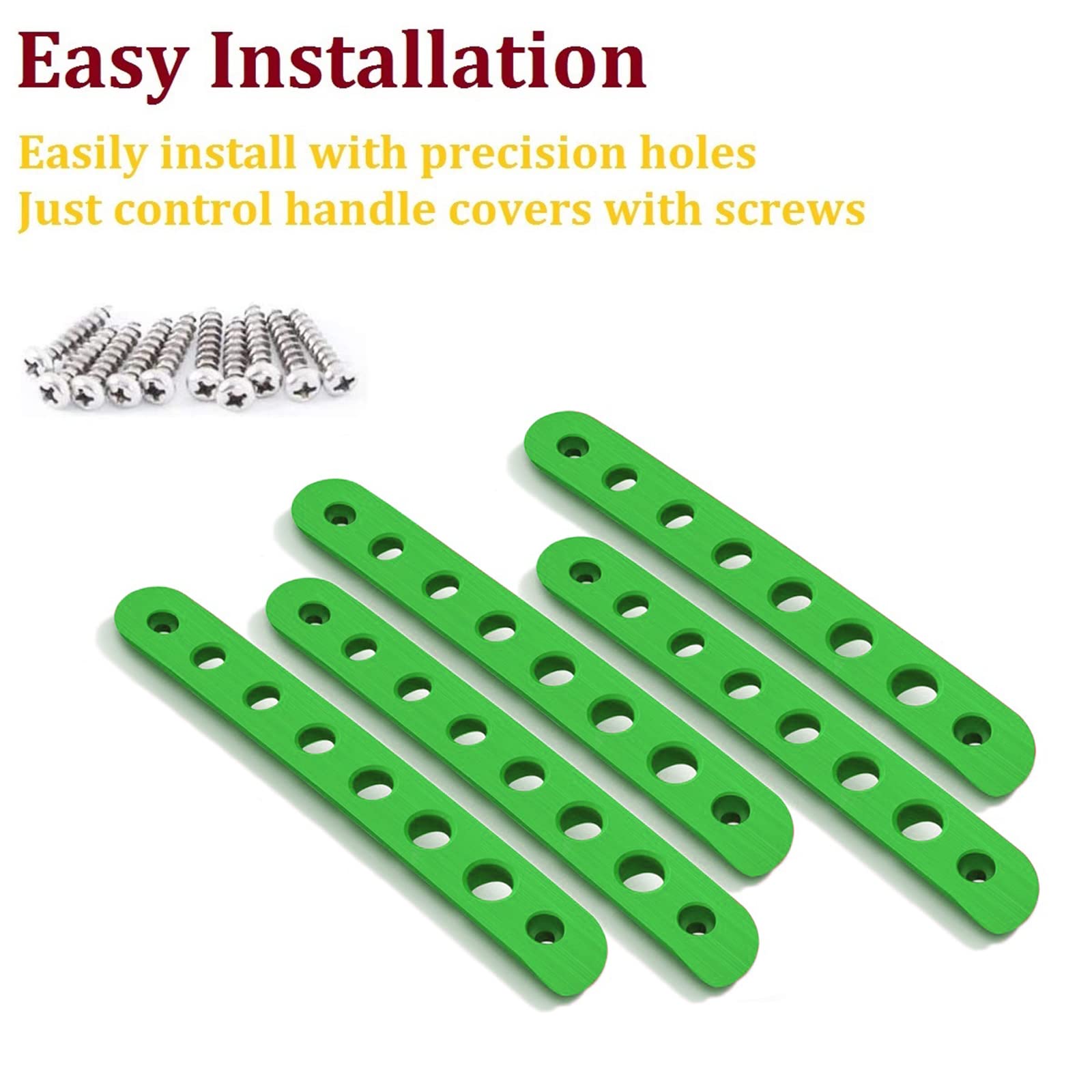 Side Door Handle Inserts Cover Trim Fits For Jeep Wrangler Accessories Jk Jku Liberty Sahara & Unlimited 2007-2018 Exterior Grab Handles Pull Jk Mods Decoration(Aluminum Green, 5Pcs)