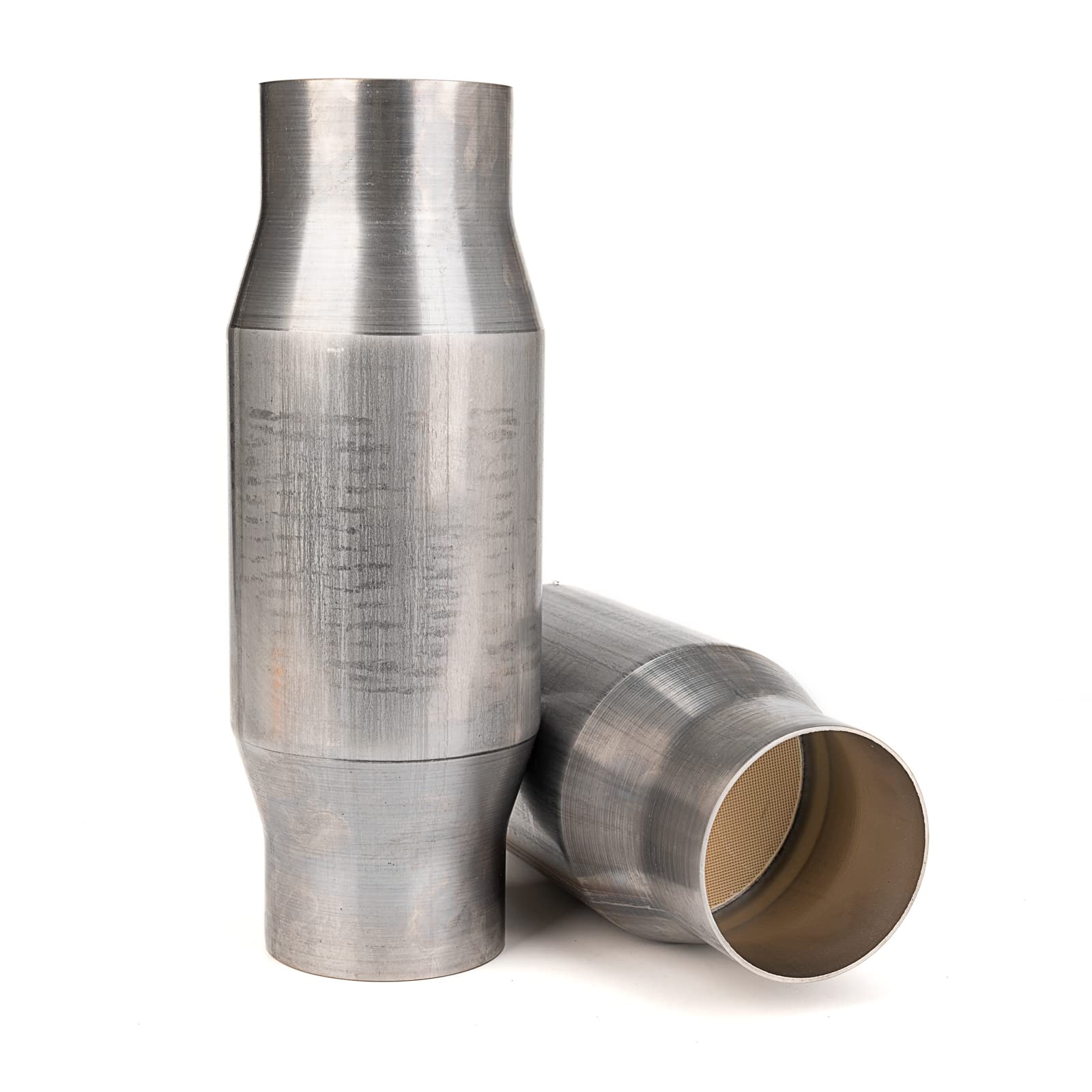 Fomiuzy 3 Inch Inlet/Outlet Universal High Flow Front Catalytic Converter Direct-Fit(Epa Compliant)