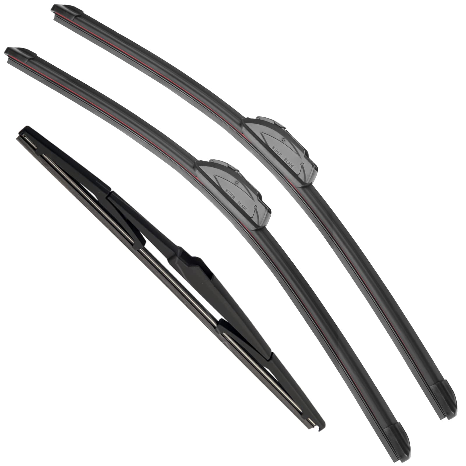 Raintok Windshield Wiper Blade Set Replacement For 2013-2016 Mazda Cx5 Cx-5/2007-2012 Hyundai Santa Fe Original Equipment Replac