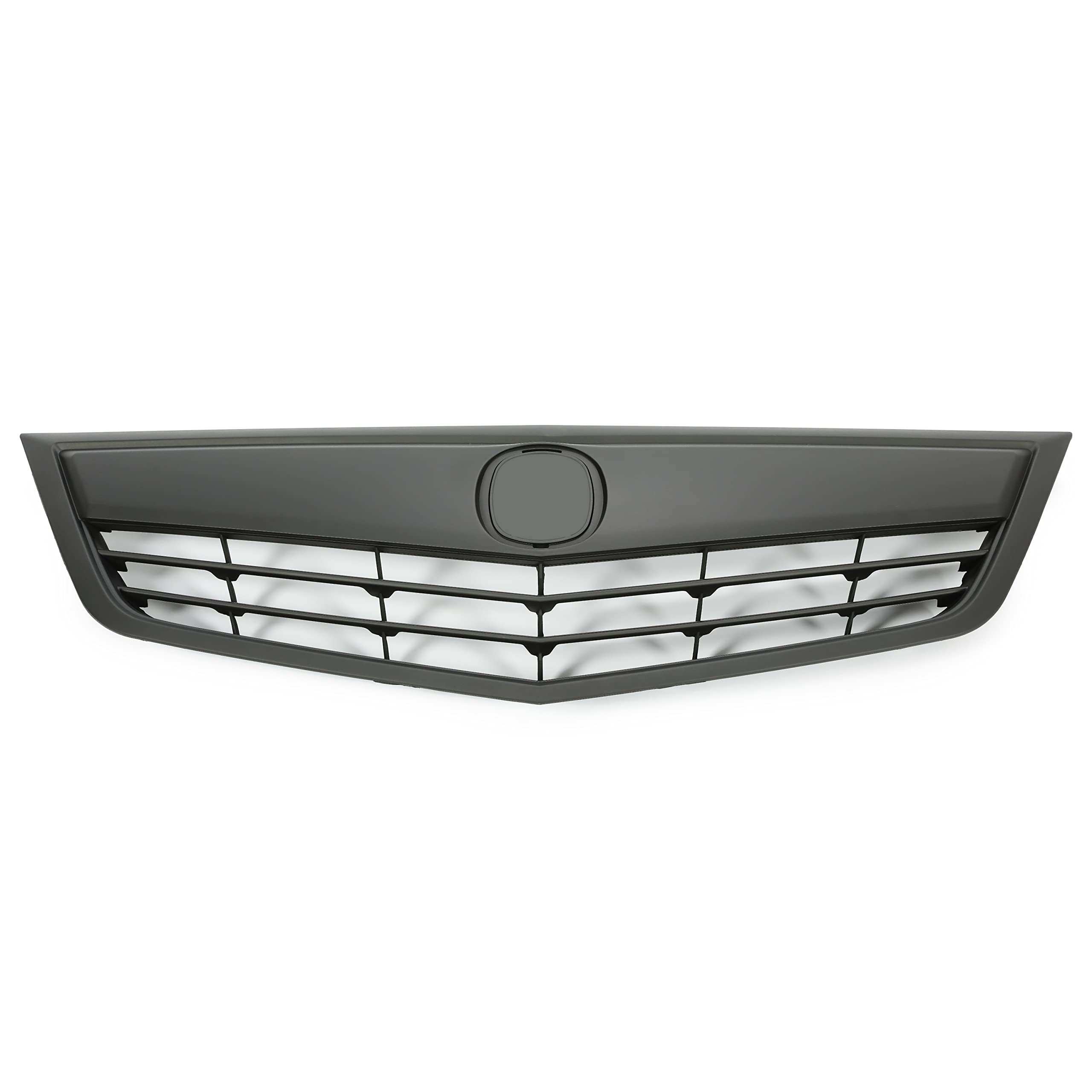 Hecasa Front Bumper Upper Grille Compatible With 2011-2014 Acura Tsx Replacement For 71121Tl2A51 75700Tl2A00 Ac1200115 3-In-One Whole Grill Kit With Black Painted Molding