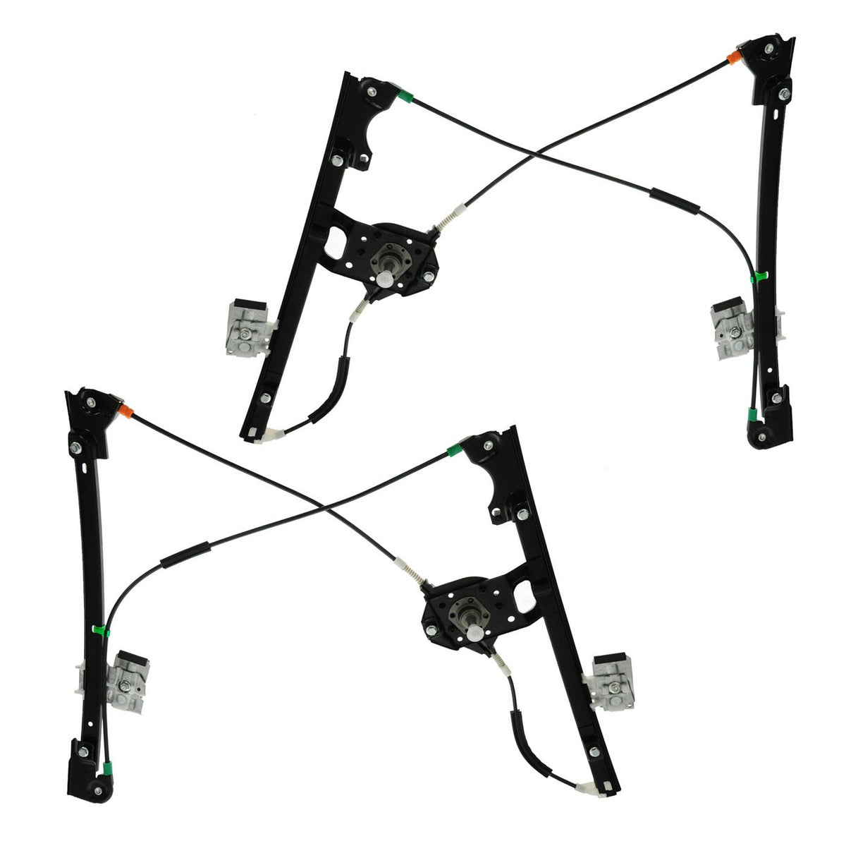 Trq Front Manual Window Regulator Set Compatible With 1995-1998 Volkswagen Golf 1993-1998 Jetta