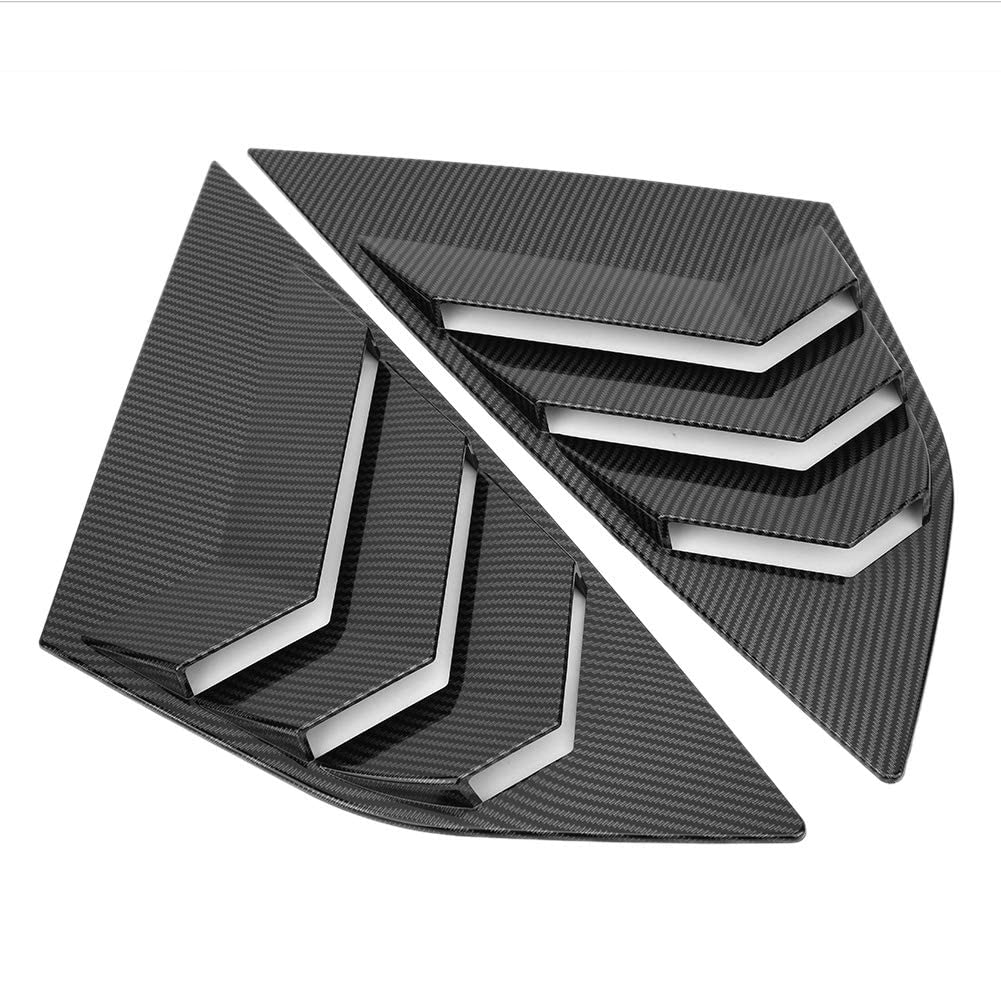 Window Scoop Louvers Cover,Carbon Fiber Rear Window Louver Shutter Vent Fits For WBCARB0C353R1J5