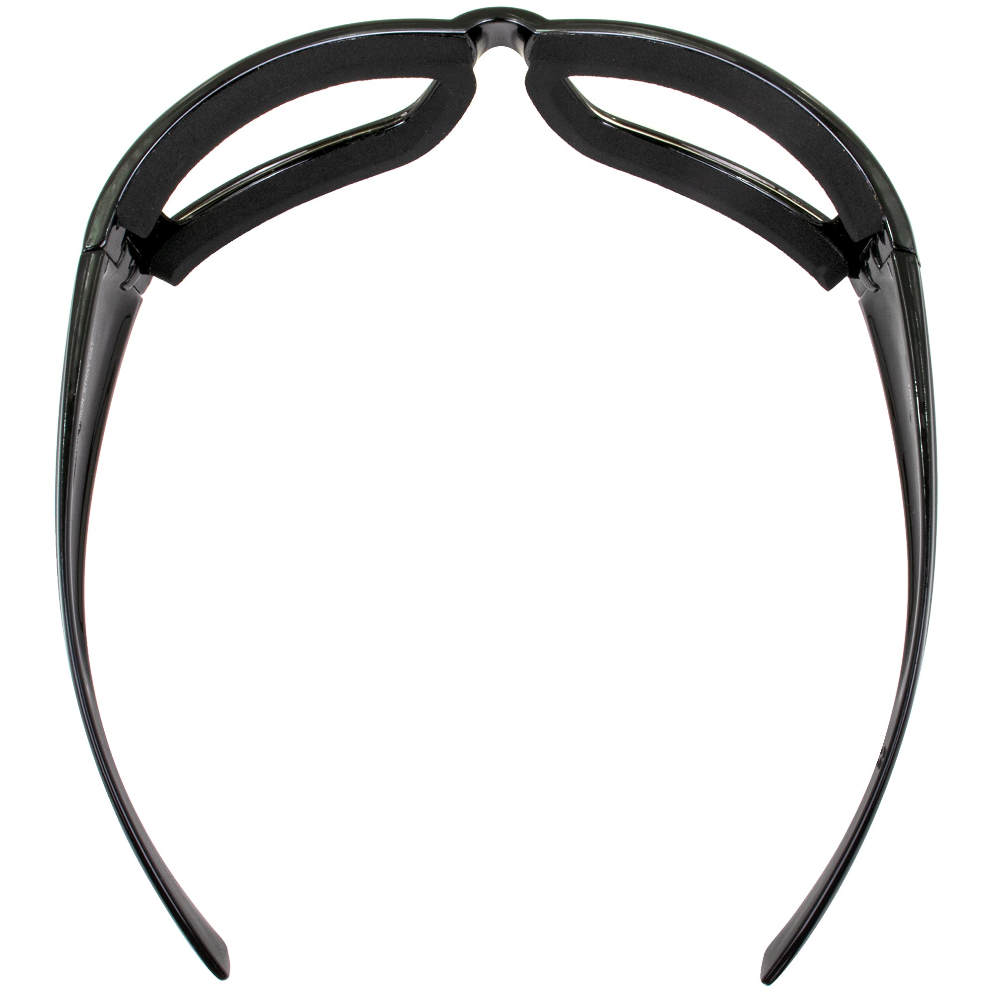 Global Vision Stray Cat Black Padded Motorcycle Riding Glasses (Black Frame/Clear Lens)