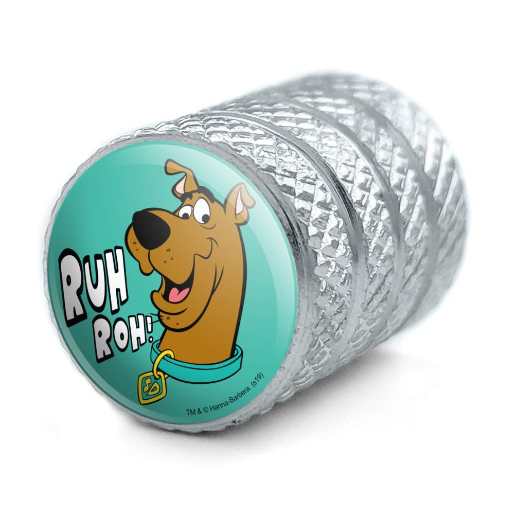 Scooby-Doo Ruh Roh Tire Rim Wheel Aluminum Valve Stem Caps