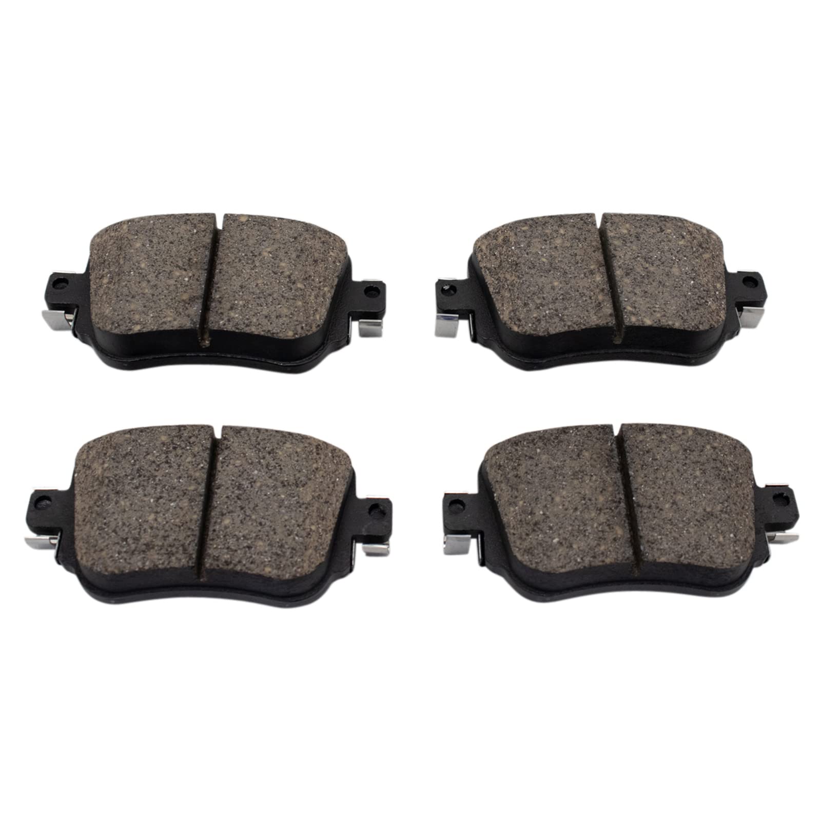TRQ Rear Brake Pads Ceramic Compatible with 2016-2018 Audi Q3 Q3 Quattro 2015-2021 Volkswagen Golf 2017-2019 Golf Alltrack 2015-