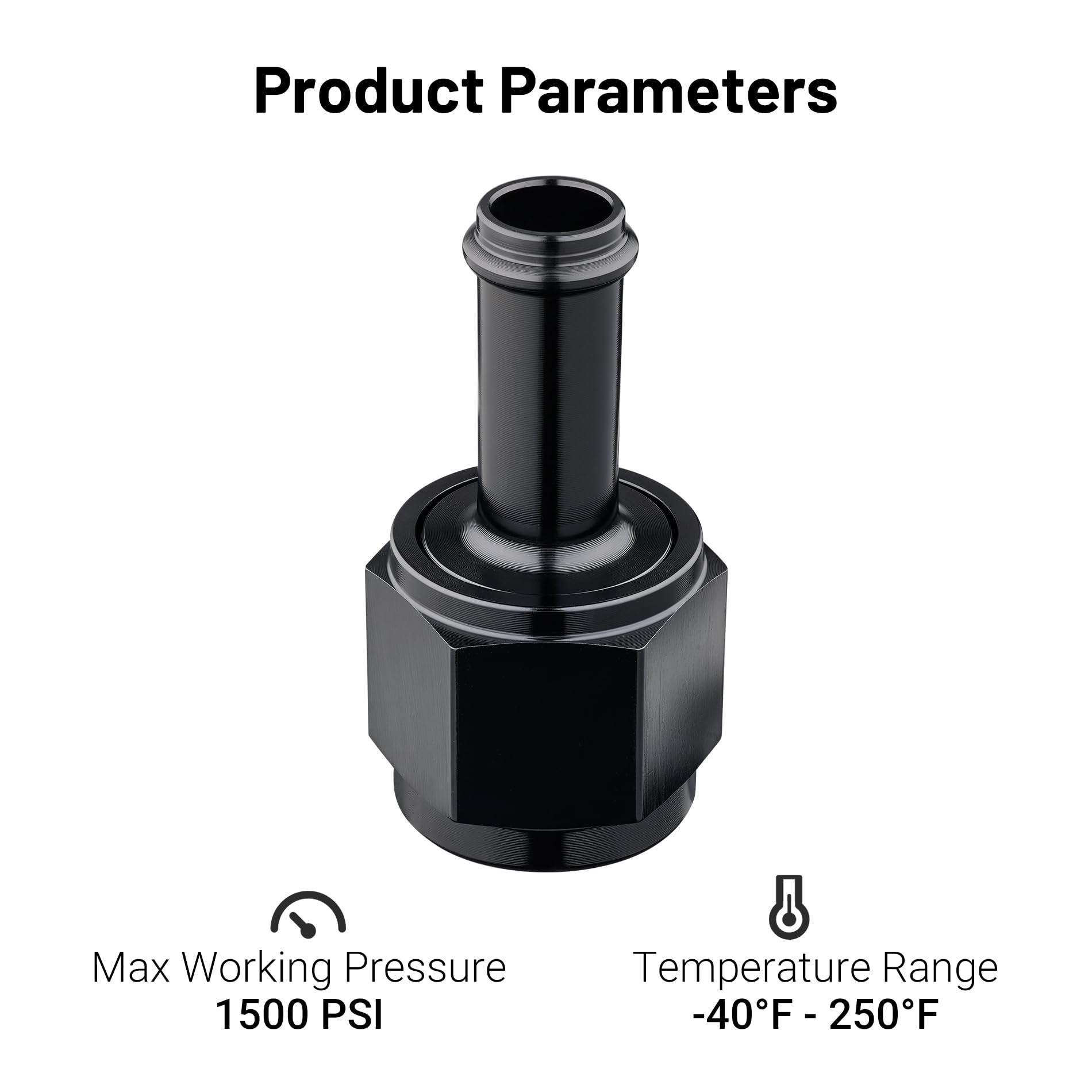 EVIL ENERGY 8AN Female to 3/8'' Barb Hose Fitting Straight Swivel 2PCS