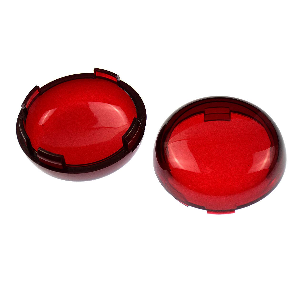 Turn Signal Light Lens Cover Front Rear Bullet Lights Fit For Harley Sportster 883 1200 Dyna Road Glide Street Glide (Red)