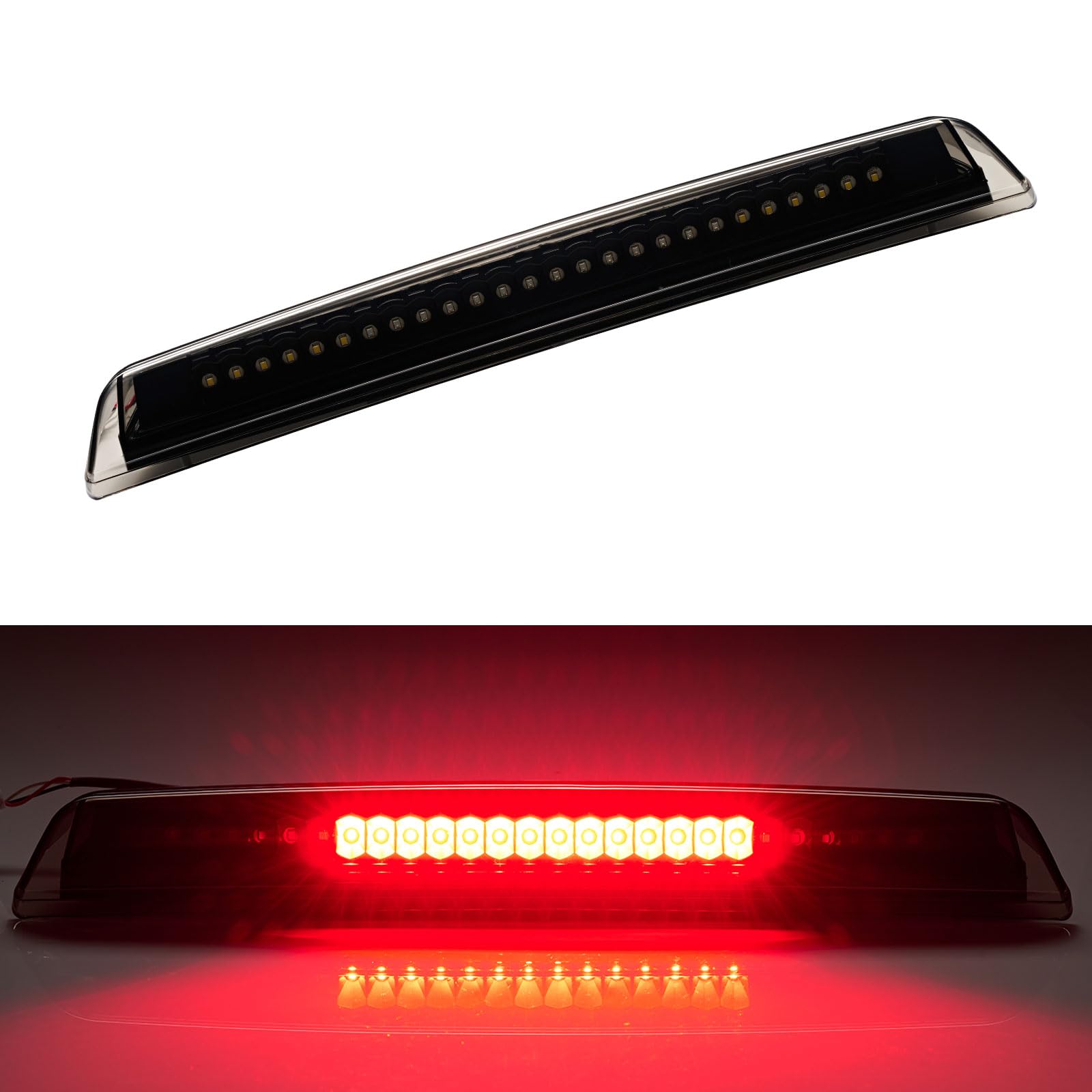 Cxdar Third 3Rd Brake Light Led For 2005-2016 Nissan Frontier, High Mount Rear Brake Lights Assembly For 2004-2015 Nissan Titan,