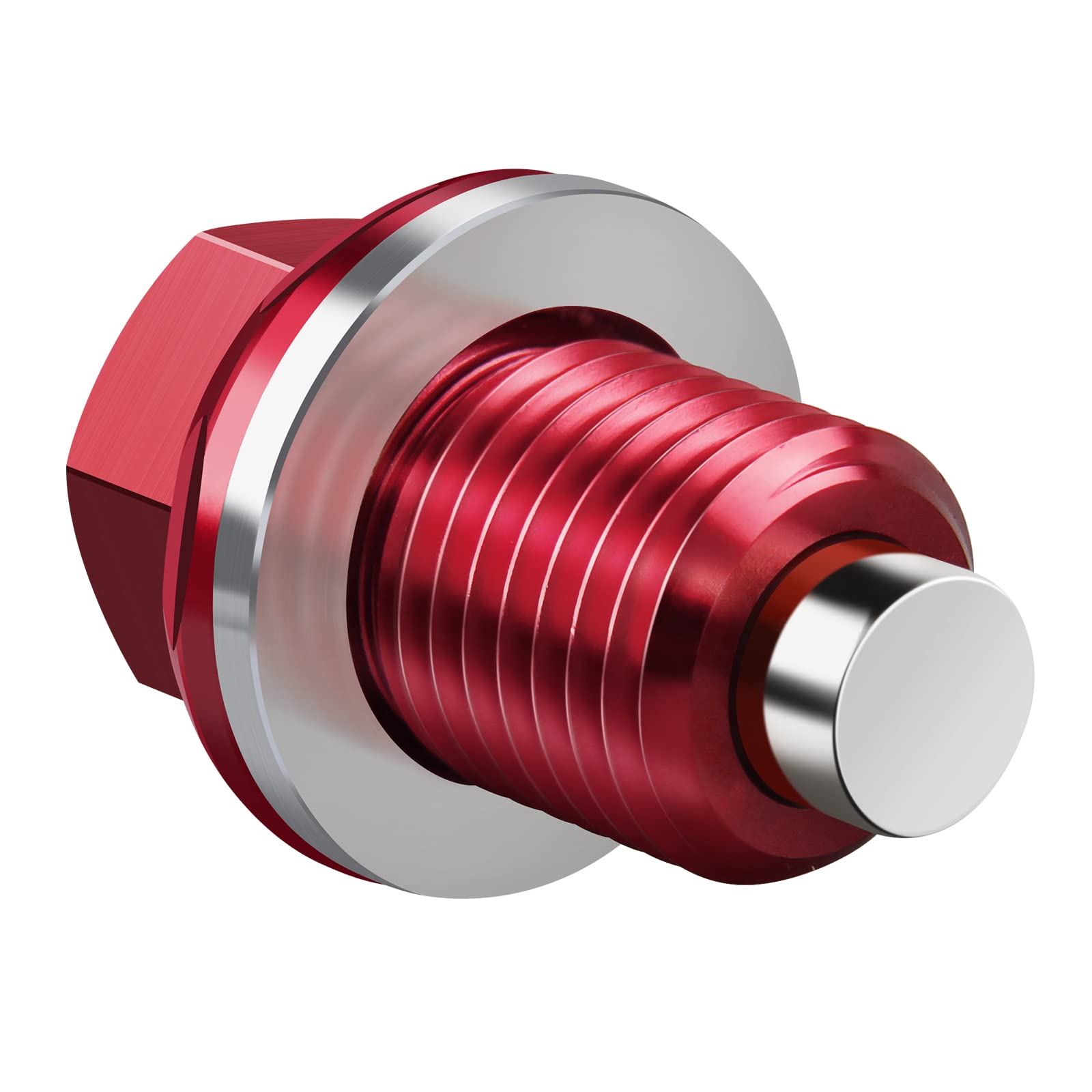 M12 X 1.5 Magnetic Oil Drain Plug 7075 Aluminum Cnc Craft With Crush Washer Gaskets Replacement For Bmw Benz