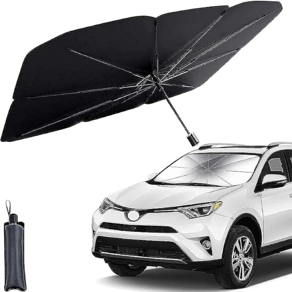 Car Sunshade Windshield Cover, Umbrella Windshield Sunshade for Car Front Window Sun Protection & Heat Insulation Foldable Sun S