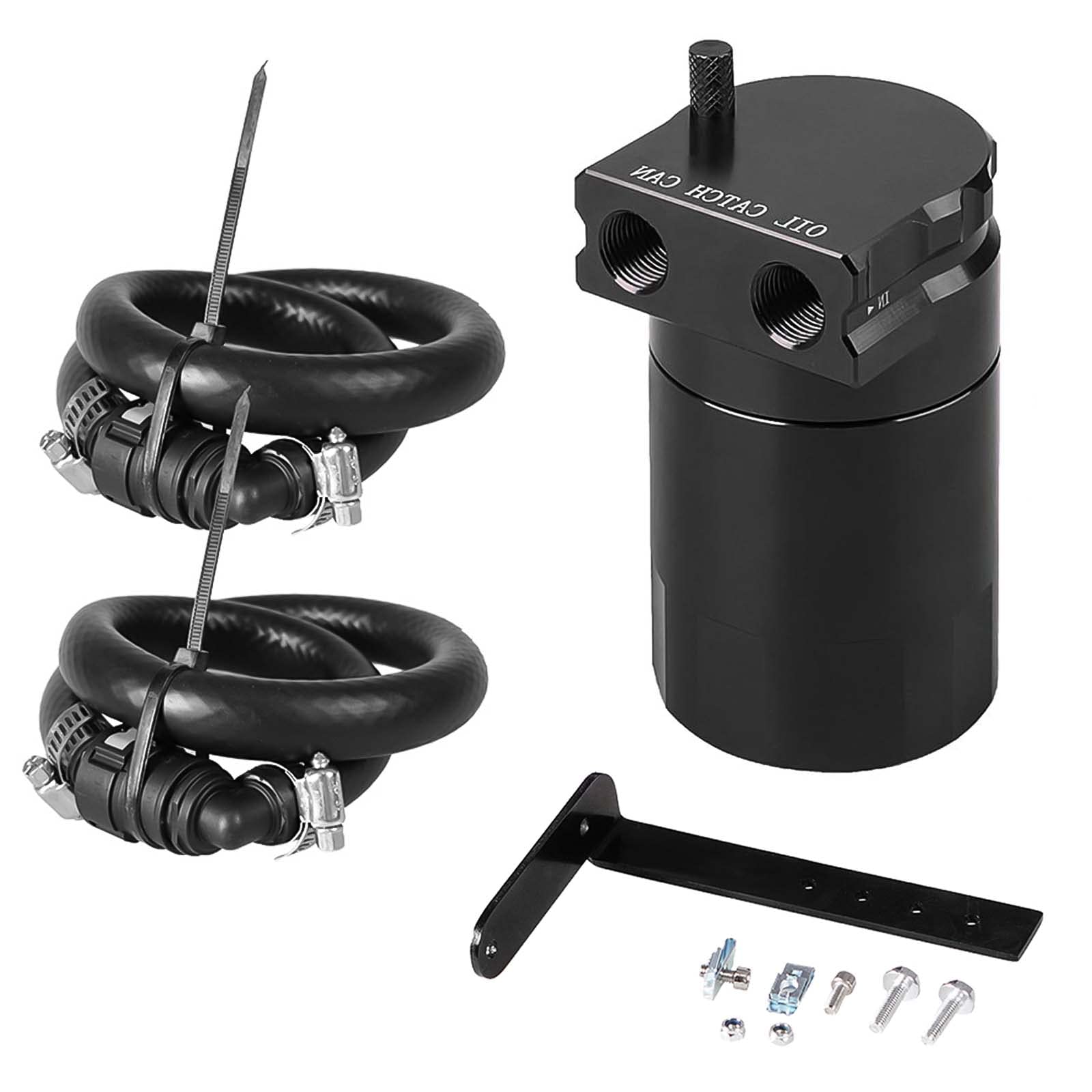 350Ml Aluminum Oil Catch Can Polished Oil Separator Tank Compatible With Ford F150 2.7Eb 3.5Eb 5.0L Passenger Side 2011-2021, Ex