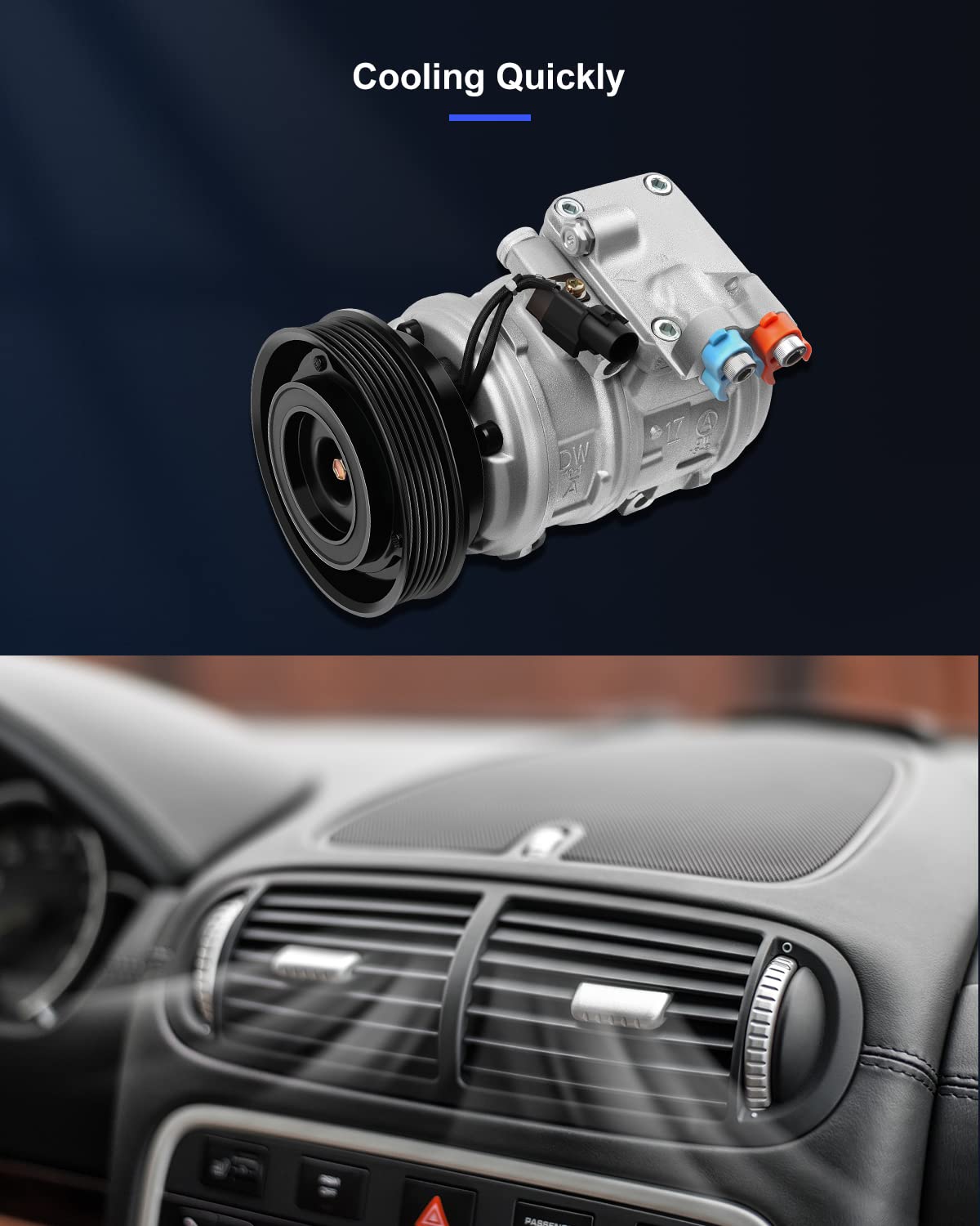 Eccpp Ac Compressor With Clutch 2010-2012 Fit For Kia Rondo 2.4L