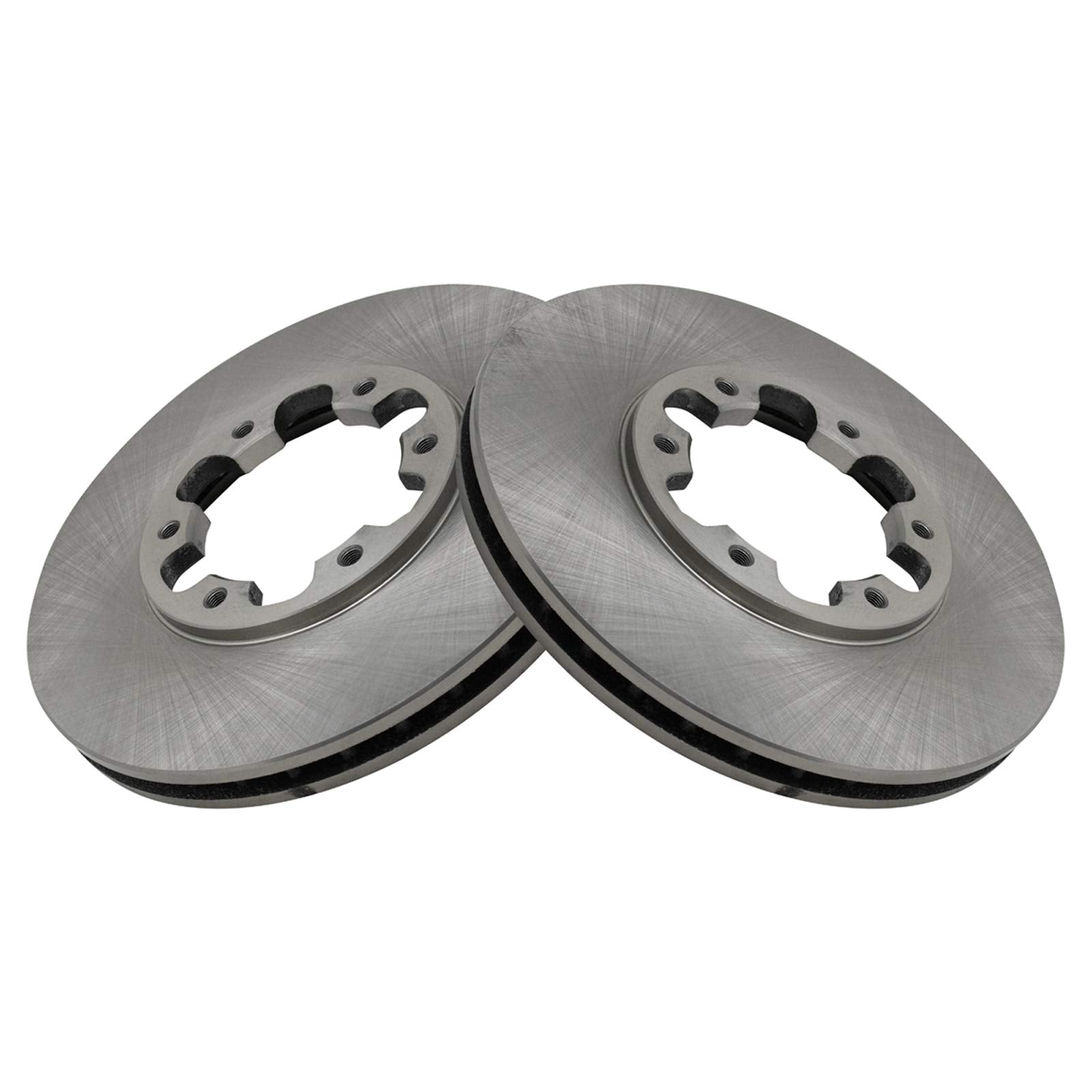 Trq Front Brake Pad & Rotor Kit Brake Pads Brake Rotor Semi-Metallic Compatible With 2003-2004 Nissan Frontier 2000-2004 Xterra