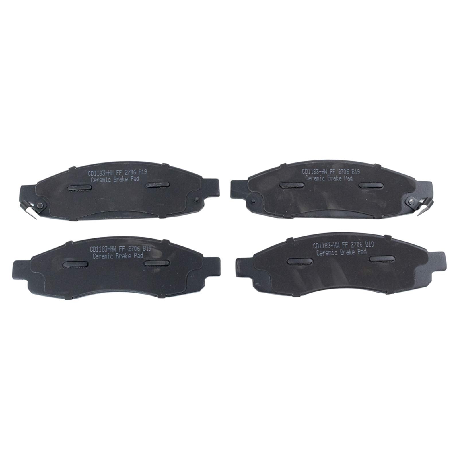 TRQ Front Brake Pads Ceramic Compatible with 2005-2006 INFINITI QX56 Nissan Armada 2005-2007 TITAN