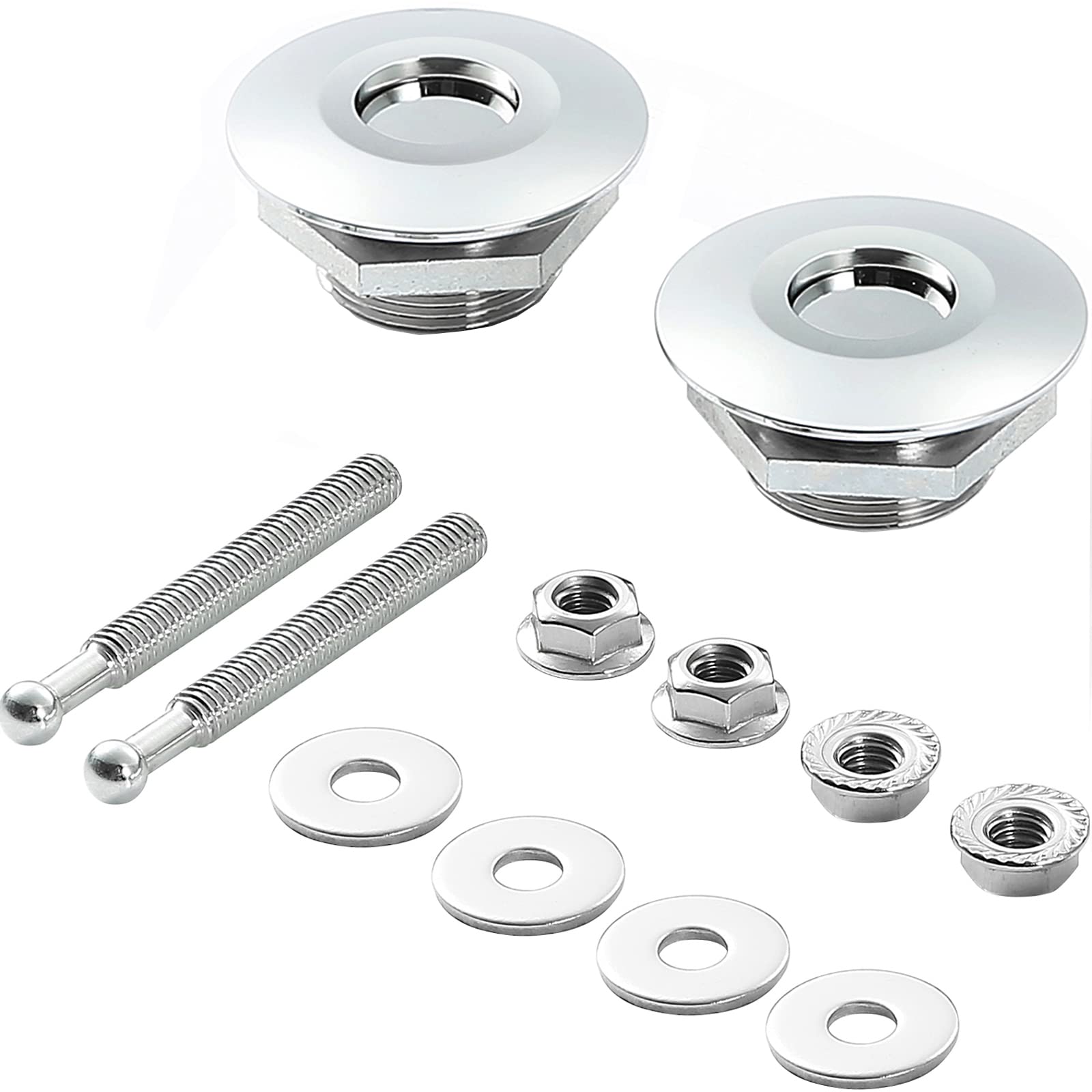 RVCAZON STETION Quick Release Latch License Plate Lock Clip 1.25'' Diameter Aluminum Alloy Car Hood Pins Lock Clip Kit for Bumpe