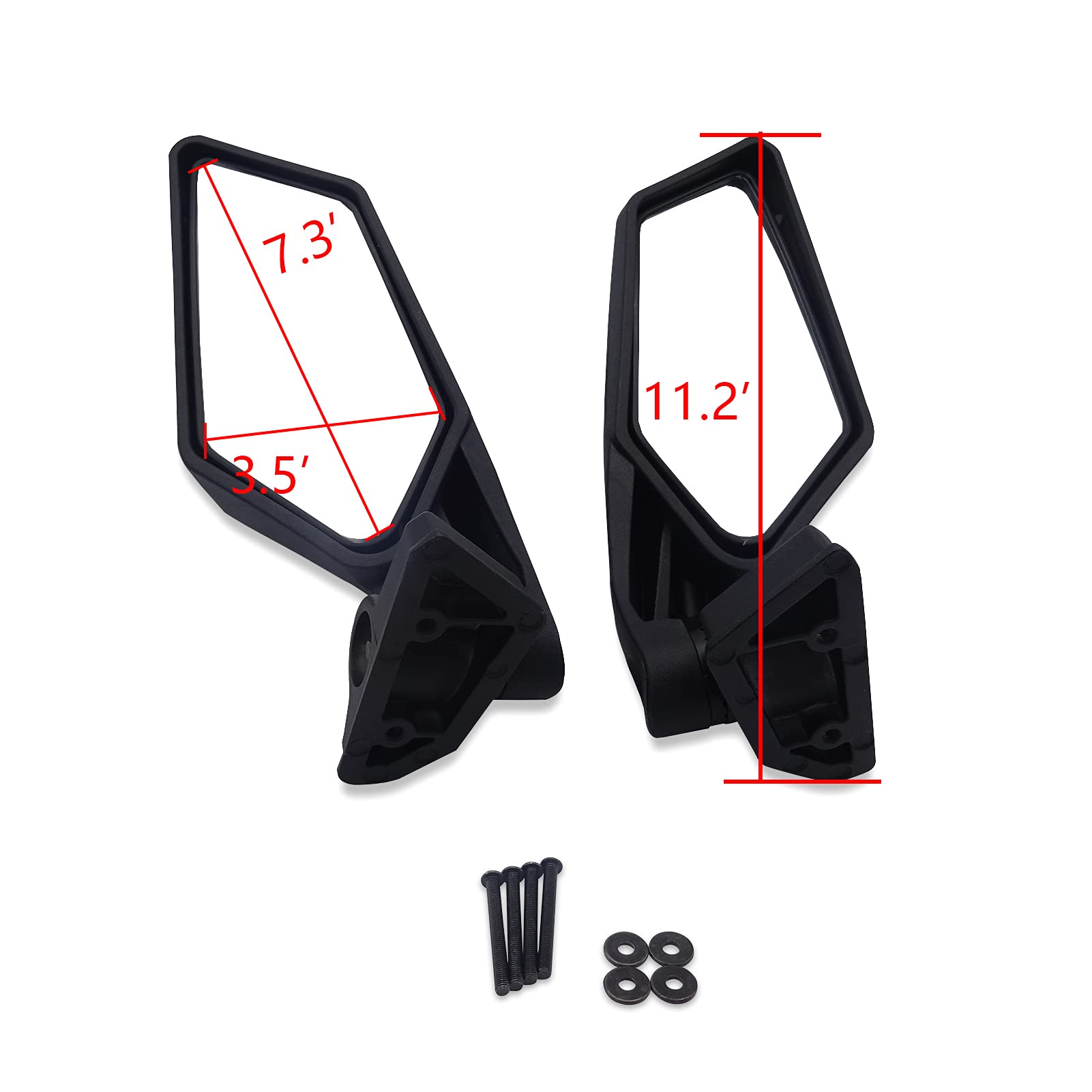 Wsays Maverick X3 Side Mirror Rear View Racing Style Compatible With Can Am Maverick X3 Xrs Xds Max Off-Road 2017 2018 2019 2020 2021 2022 2023 2024