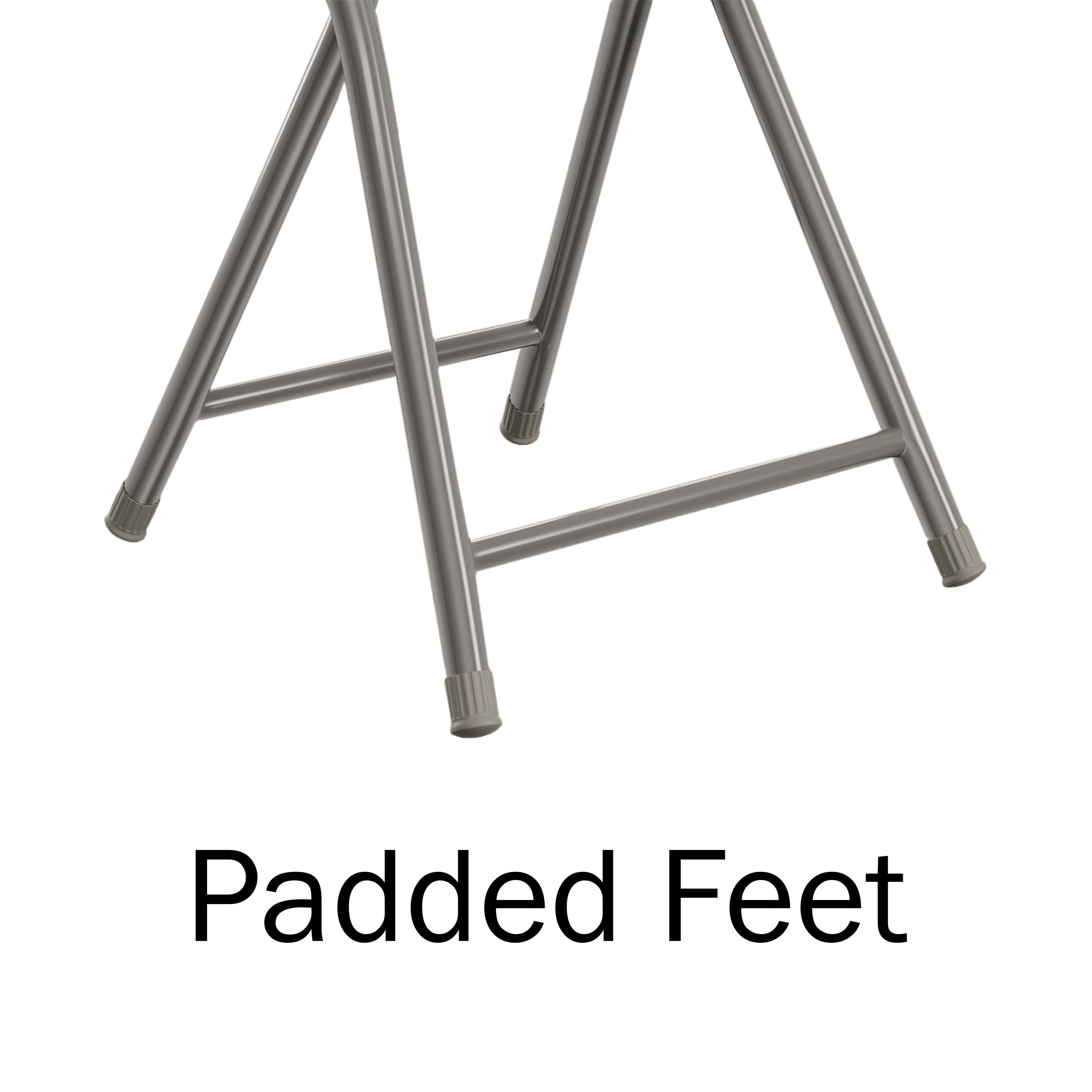 Lavish Home Folding Bar Stools - Set Of 2 Heavy-Duty 18-Inch Stool - 225Lbs Capacity And Padded Seats For Dorm, Recreation Or Ga