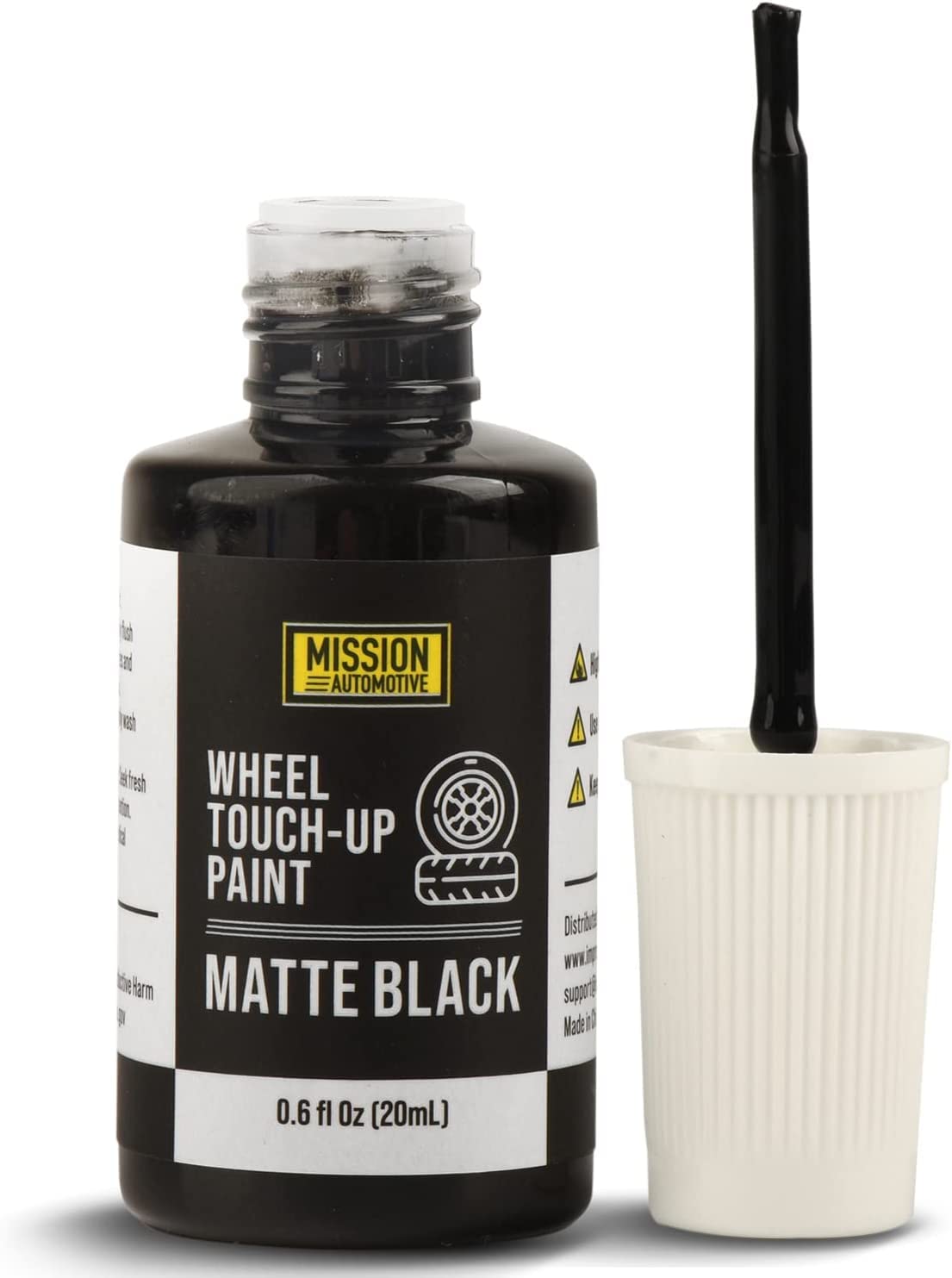 Mission Automotive Black Car Rim Paint for Tesla Wheels - Easy to Apply Satin Matte Touch Up Paint, Blends Well, Chip Resistant 