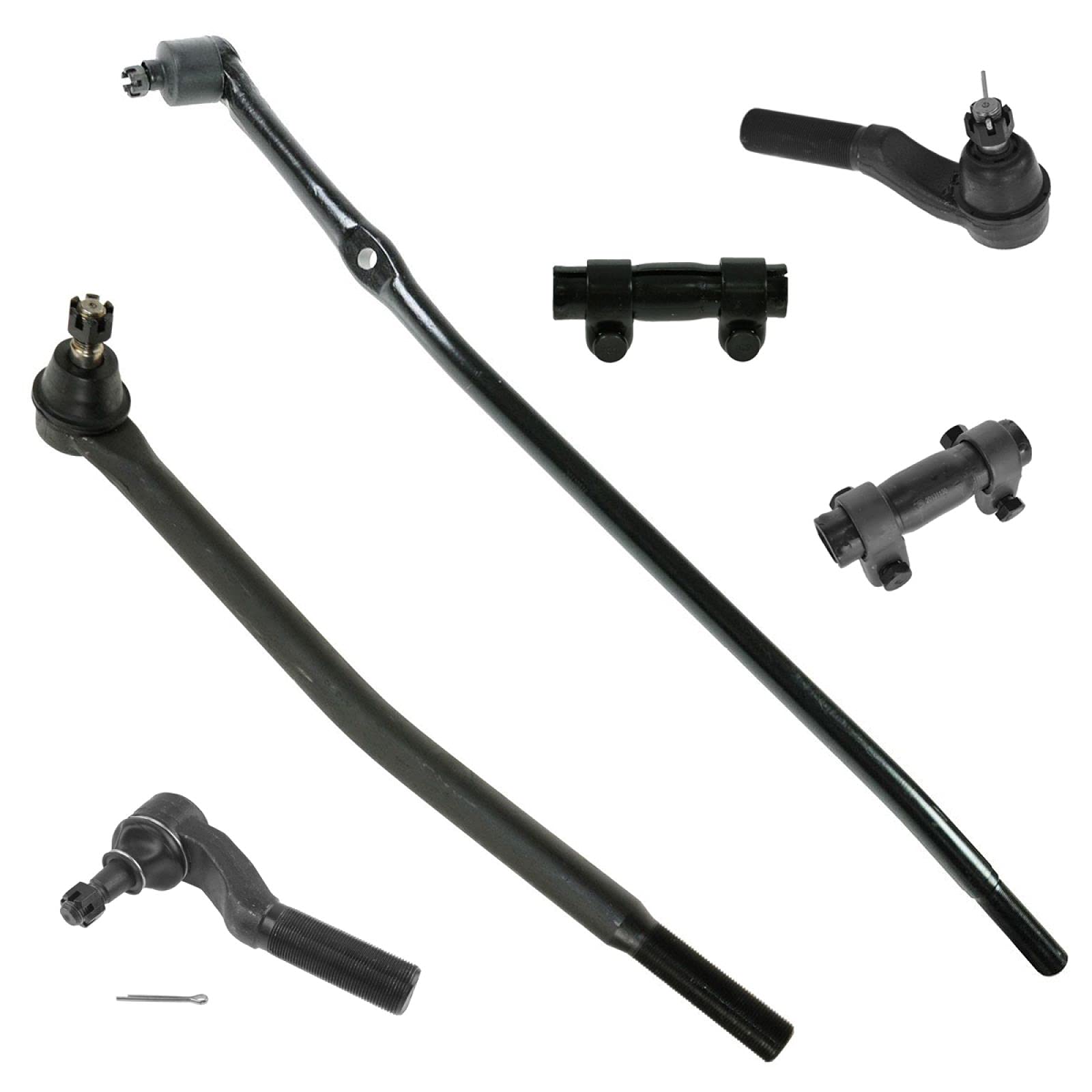 TRQ Tie Rod and Adjusting Sleeve Front 6 Piece Kit for 92-06 Ford E250 E350 E450 Van