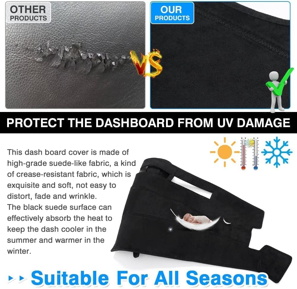 Cartist Dashboard Mats Compatible with Ford F150 F250 F350 1992 1993 1994 1995 1996 Dash Board Cover Mat Anti-Slip Carpet Sunshi