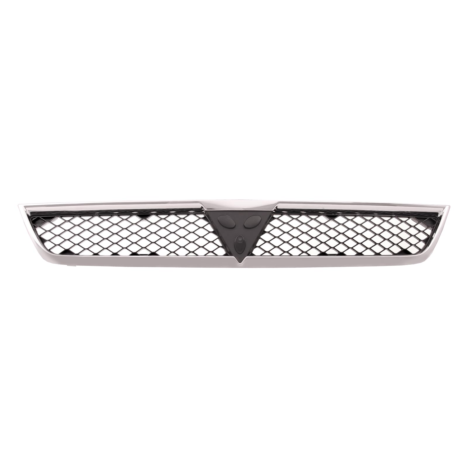 TYG (CAPA QUALITY) Chrome Front Grille Compatible with 2008-2015 Mitsubishi Lancer Standard Type Chrome/Black, ABS OEM Replaceme