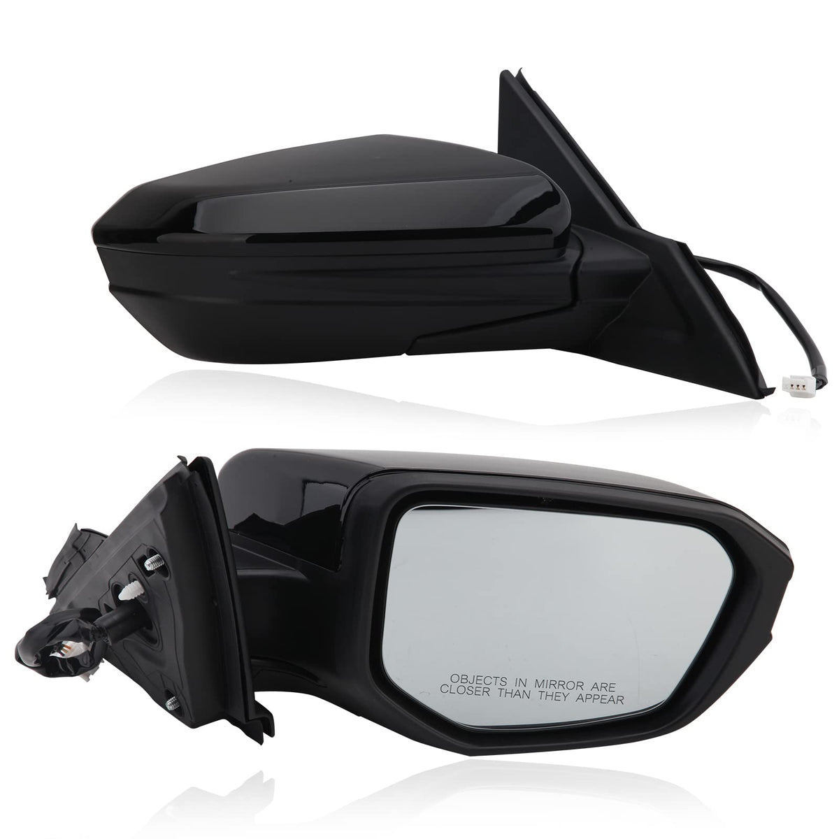 MOFOAP Passenger Side Mirror Compatible With 2016 2017 2018 2019 2020 2021 Honda Civic,Mirror with Power Glass,Non-Heated,Manual