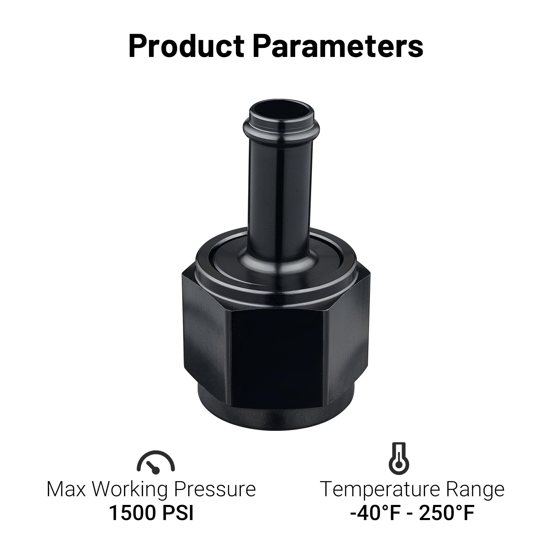 EVIL ENERGY 10AN Female to 3/8 '' Barb Hose Fitting Straight Swivel