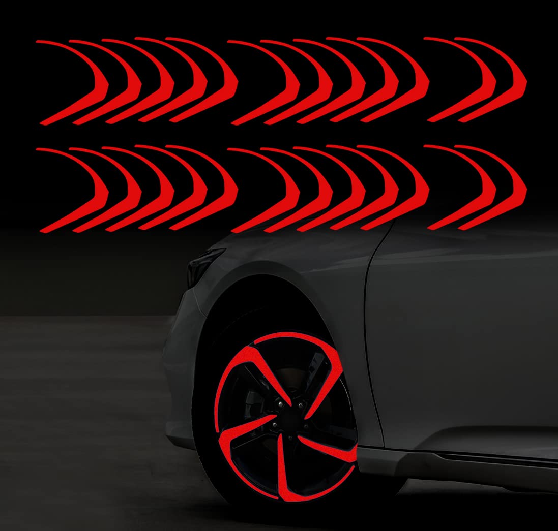 Tomall Reflective Wheel Rim Stripe Decal Compatible With Honda Accord Sedan 2018 2021 Vinyl Waterproof Stickers For Car Night Re