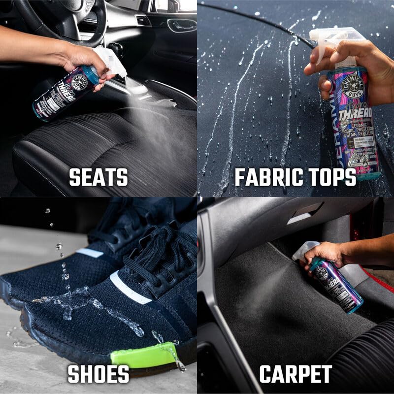 Chemical Guys Spi22616 Hydrothread Ceramic Fabric Protectant & Stain Repellent (Works On Fabric, Carpet & Upholstery), 16 Oz.